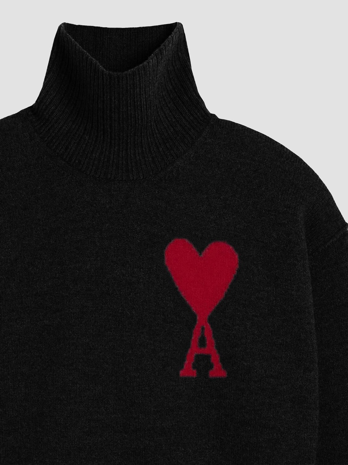 AMI PARIS PULLOVER: Pullover herren Ami Paris, Schwarz - Img 4