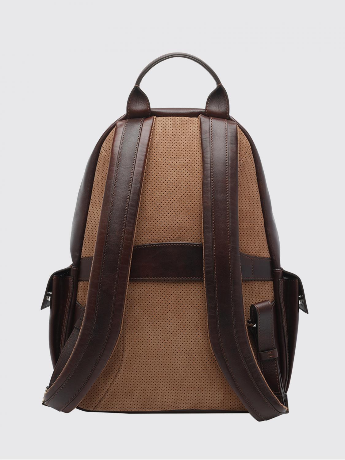 BRUNELLO CUCINELLI バックパック: Brunello Cucinelli レザーバックパック, バーガンディー - Img 2