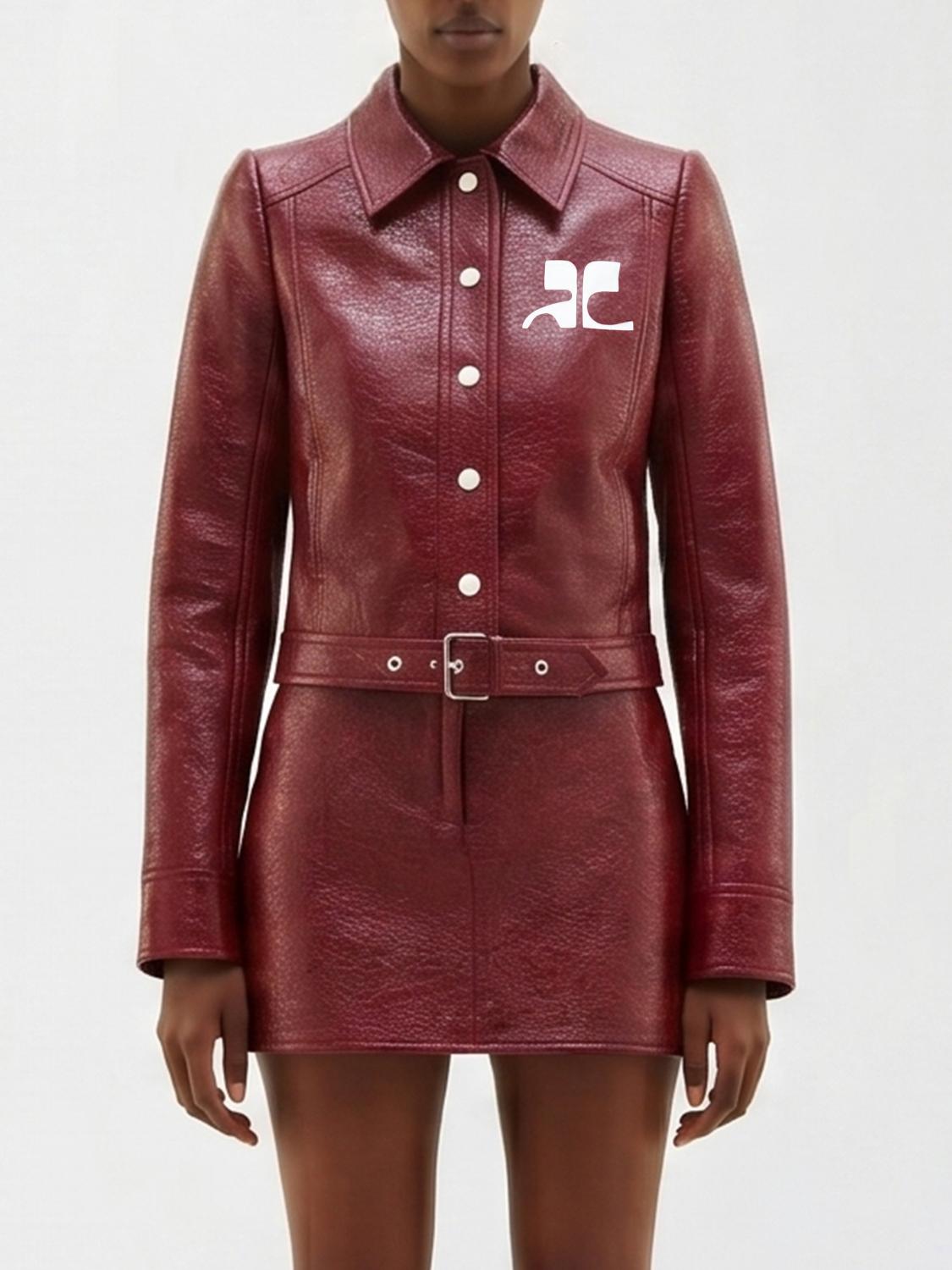 COURRÈGES GIACCA: Giacca Courréges in vernice , Rosso - Img 1