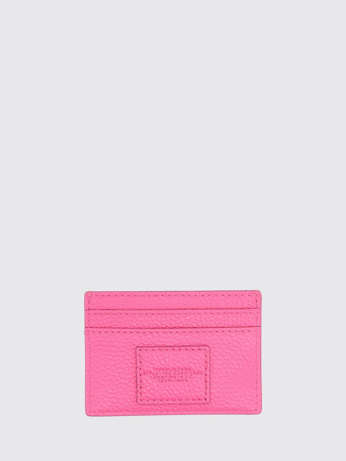 MARC JACOBS GELDBÖRSE: The Card Case Kartenetui aus genarbtem Leder Marc Jacobs, Fuchsia - Img 2