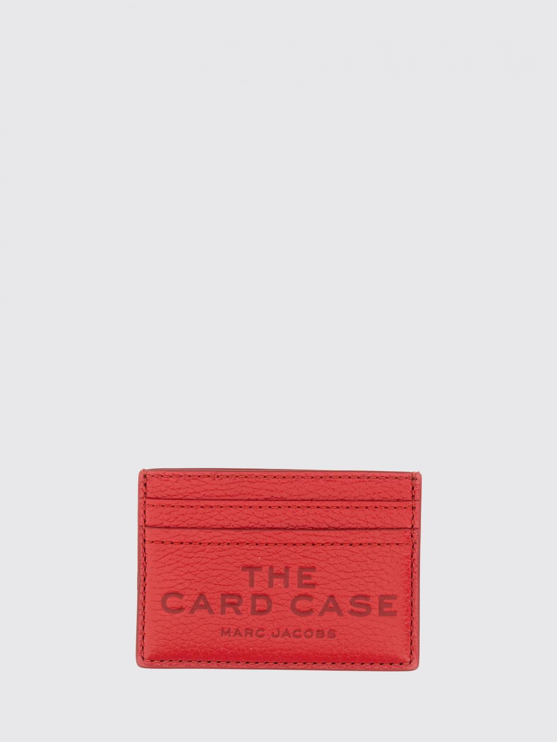MARC JACOBS GELDBÖRSE: The Card Case Kartenetui aus genarbtem Leder Marc Jacobs, Rot - Img 2