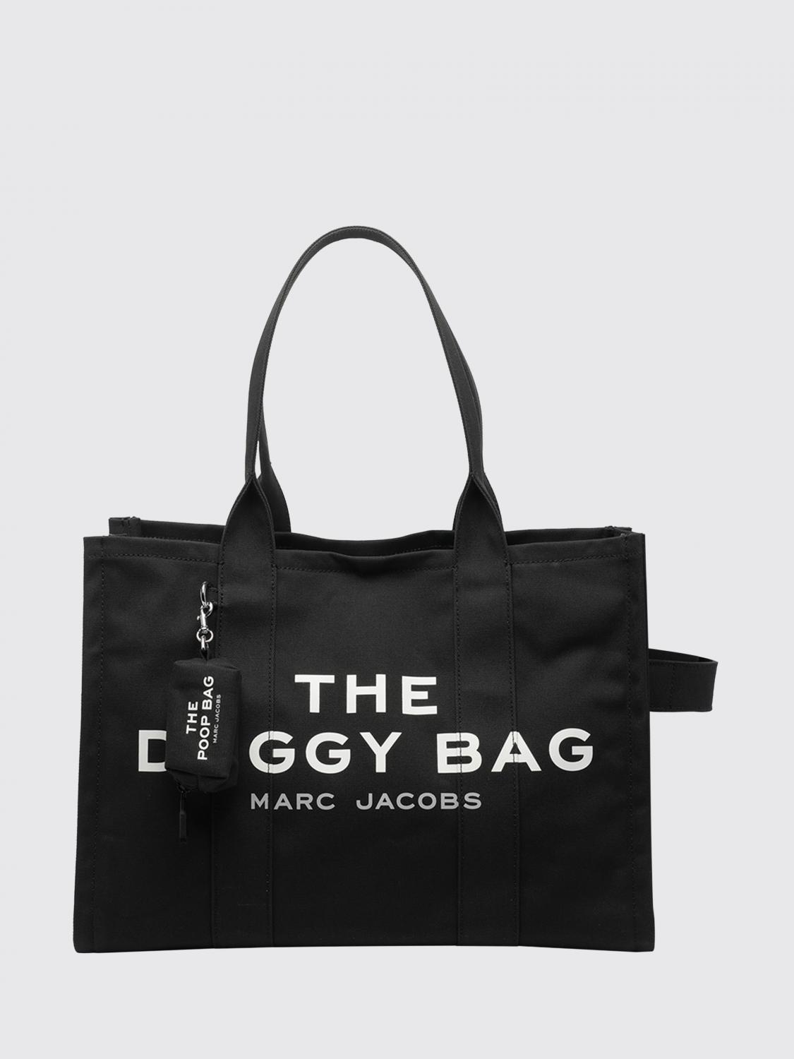 MARC JACOBS ACCESSORI PER ANIMALI: Borsa The Doggy Bag Marc Jacobs media in pelle, Nero - Img 1