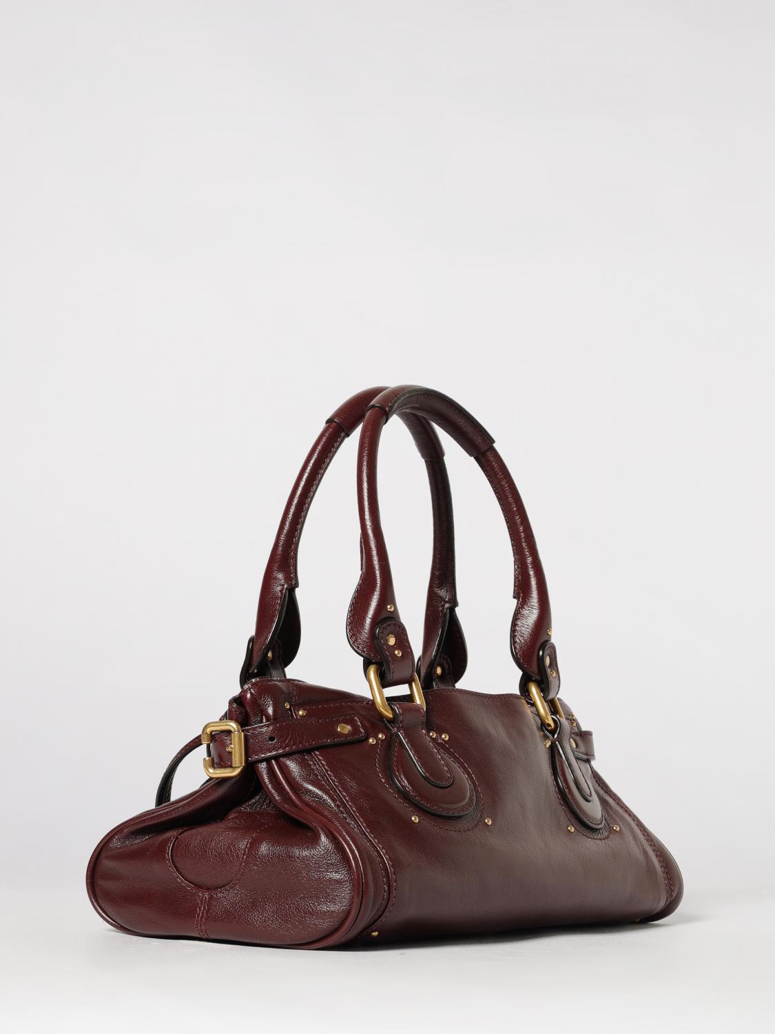 CHLOÉ BORSA A SPALLA: Borsa Paddington Chloé in pelle , Bordeaux - Img 2