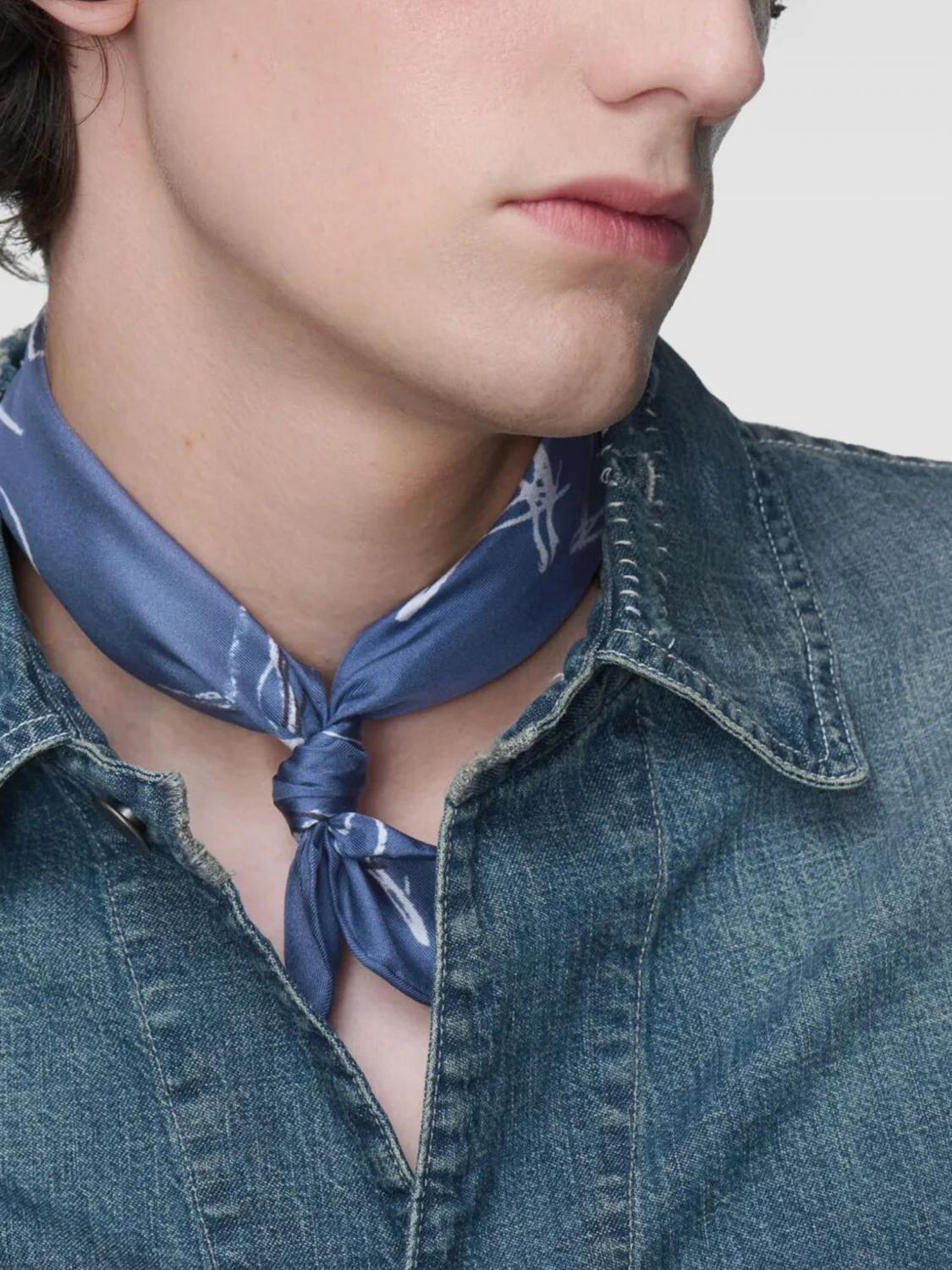 MAISON MARGIELA FOULARD: Foulard in seta stampata Maison Margiela, Avion - Img 3