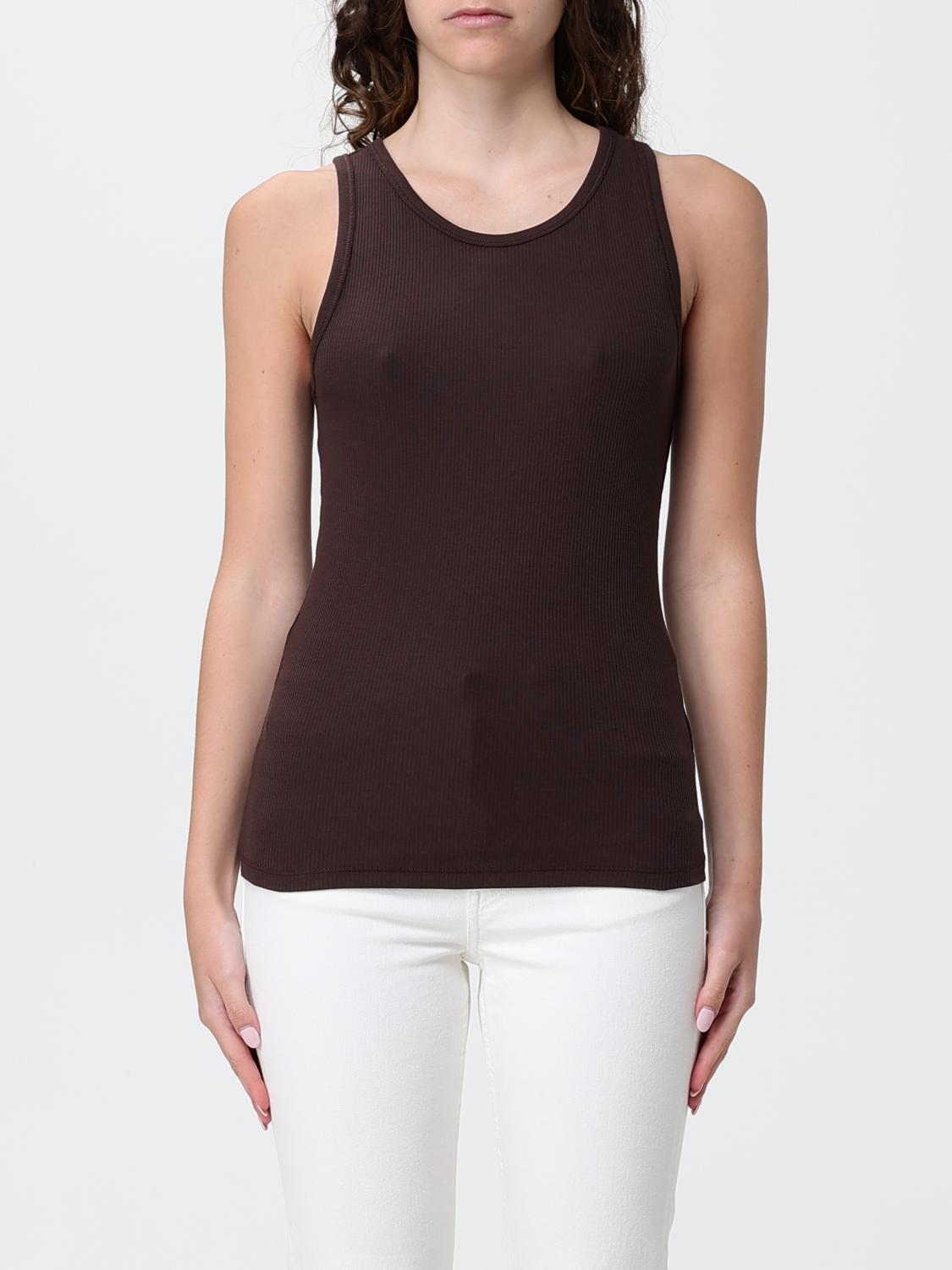 FILIPPA K TOP: Top de mezcla de algodón orgánico Filippa K, Marrón - Img 1
