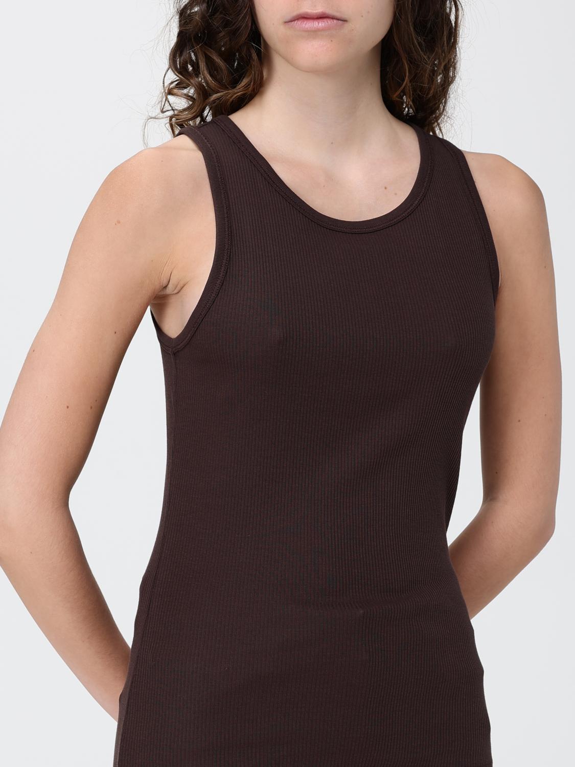 FILIPPA K TOP: Top de mezcla de algodón orgánico Filippa K, Marrón - Img 3