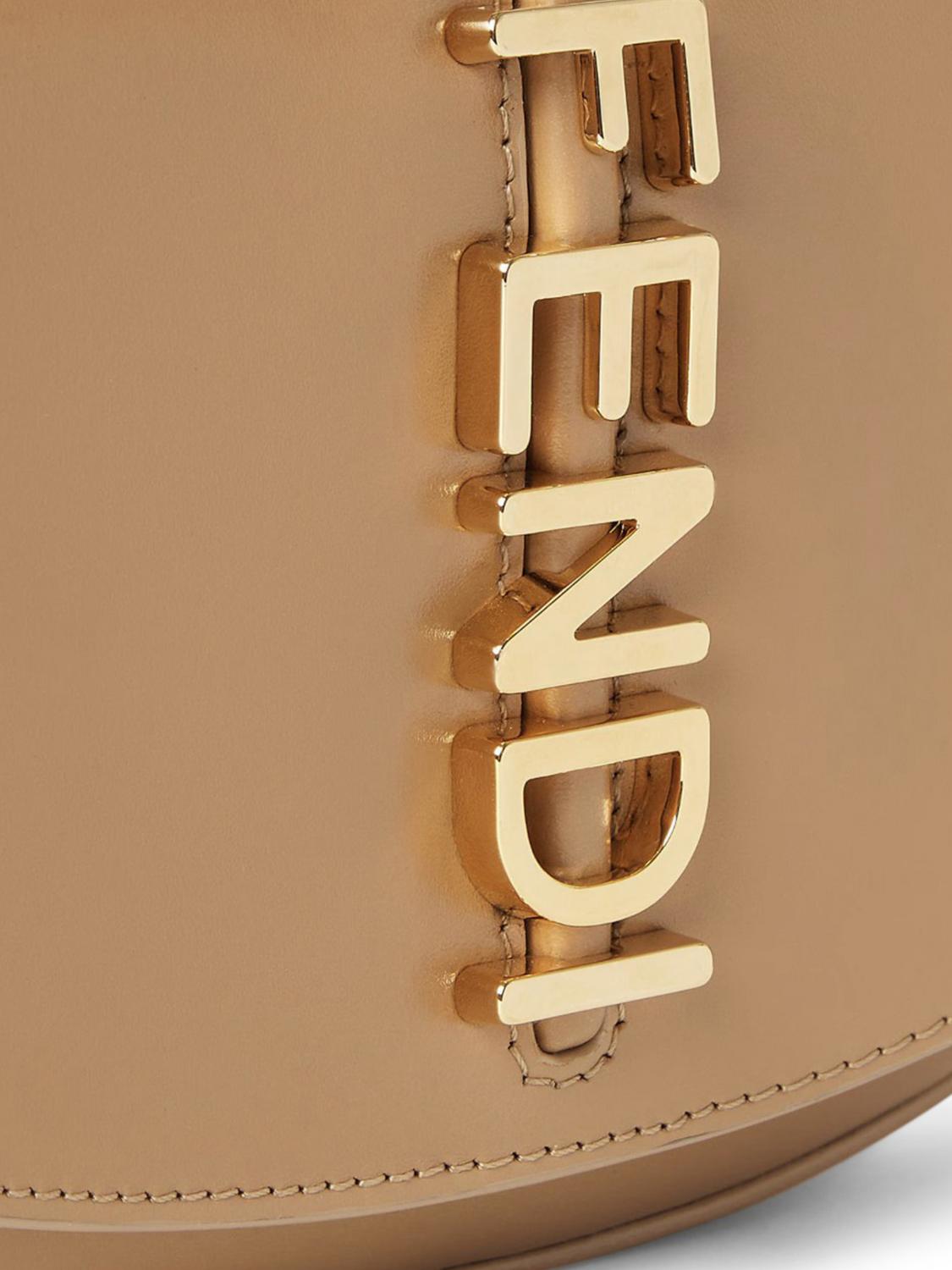 FENDI BORSA A SPALLA: Wallet on Chain Fendigraphy Fendi in pelle , Marrone - Img 4