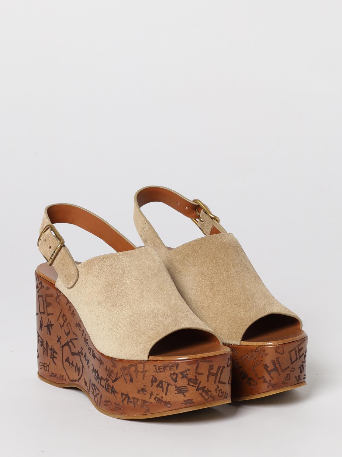 CHLOÉ フラットサンダル: フラットサンダル レディース ChloÉ, ベージュ - Img 2