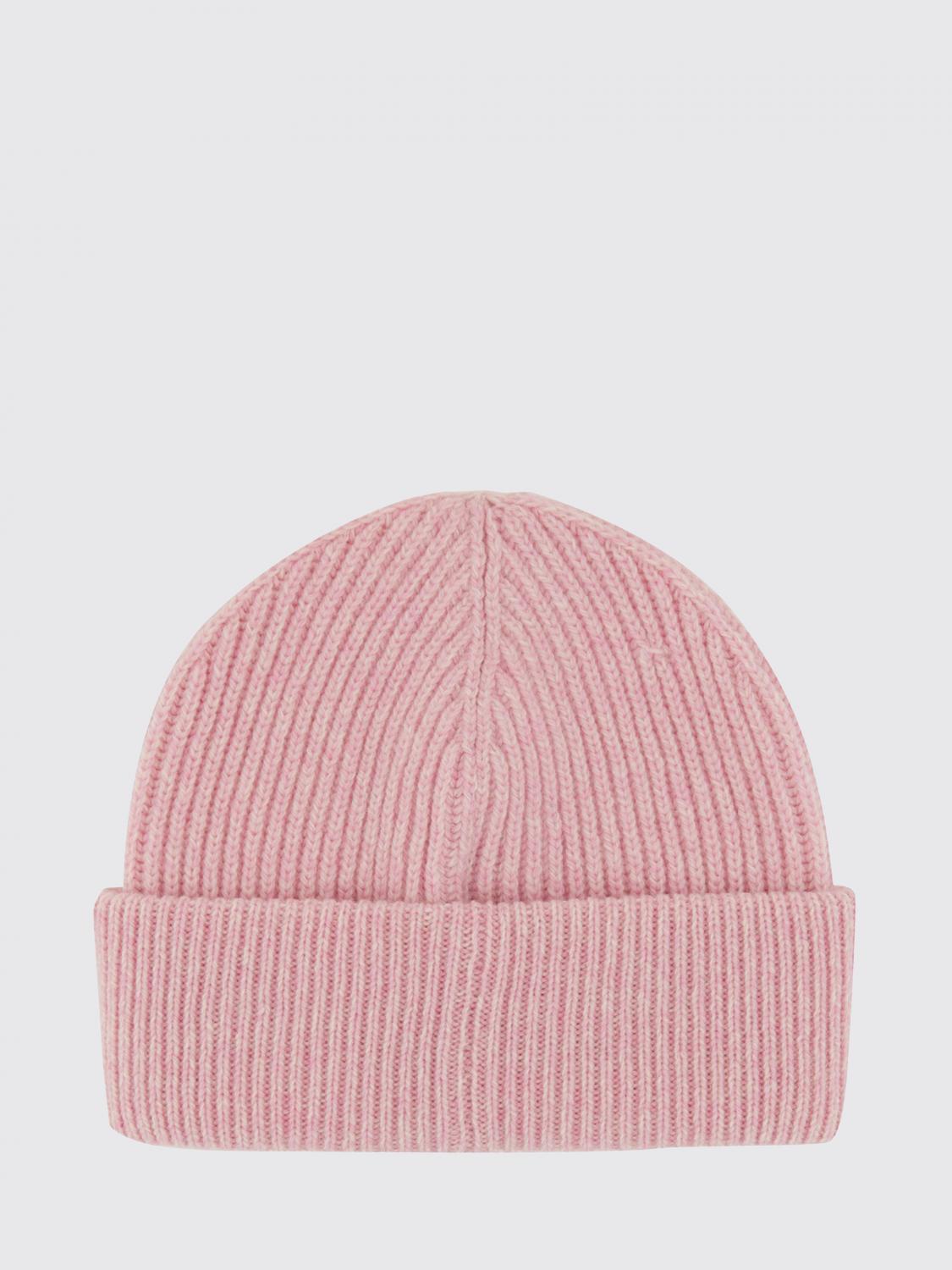 GANNI CAPPELLO: Cappello a berretto in misto lana riciclata Ganni, Rosa - Img 2
