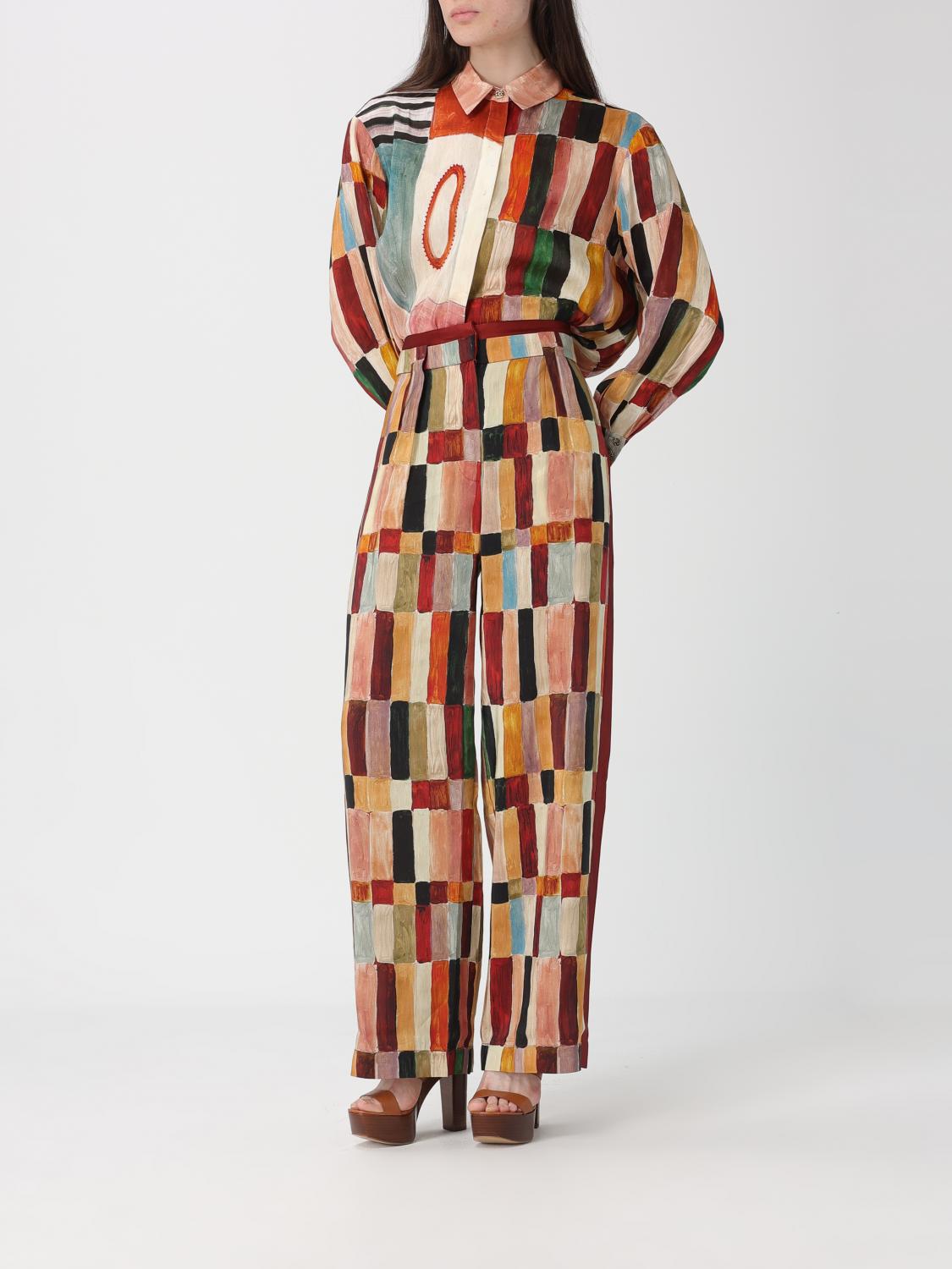 ALEMAIS 裤子: 裤子 女士 Alemais, 印花/多色 - Img 2