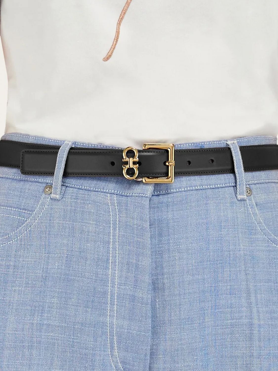 FERRAGAMO CINTURA: Cintura donna Ferragamo, Nero - Img 2