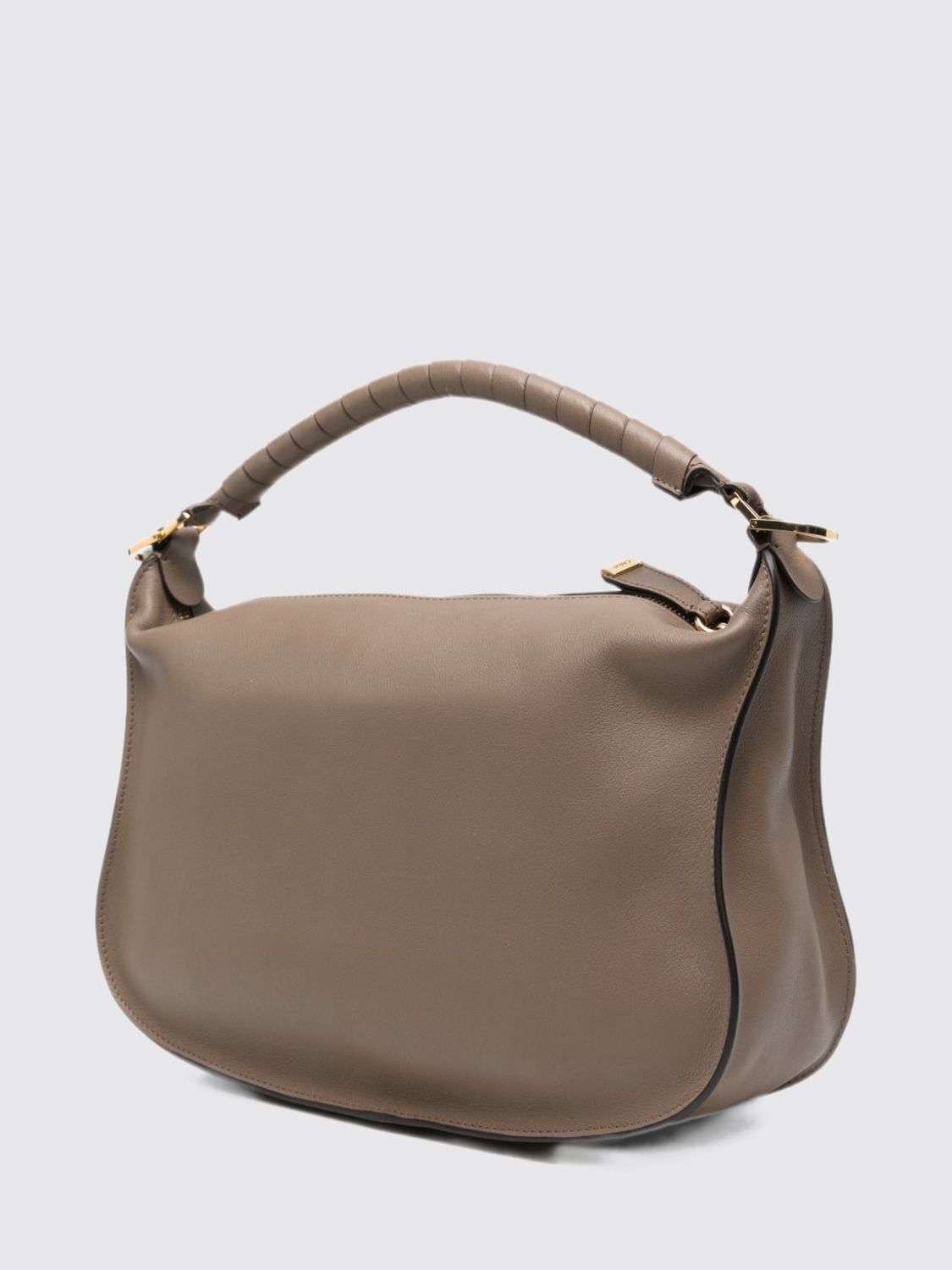 CHLOÉ BORSA A SPALLA: Borsa Marcie Small Chloé in pelle , Grigio - Img 3