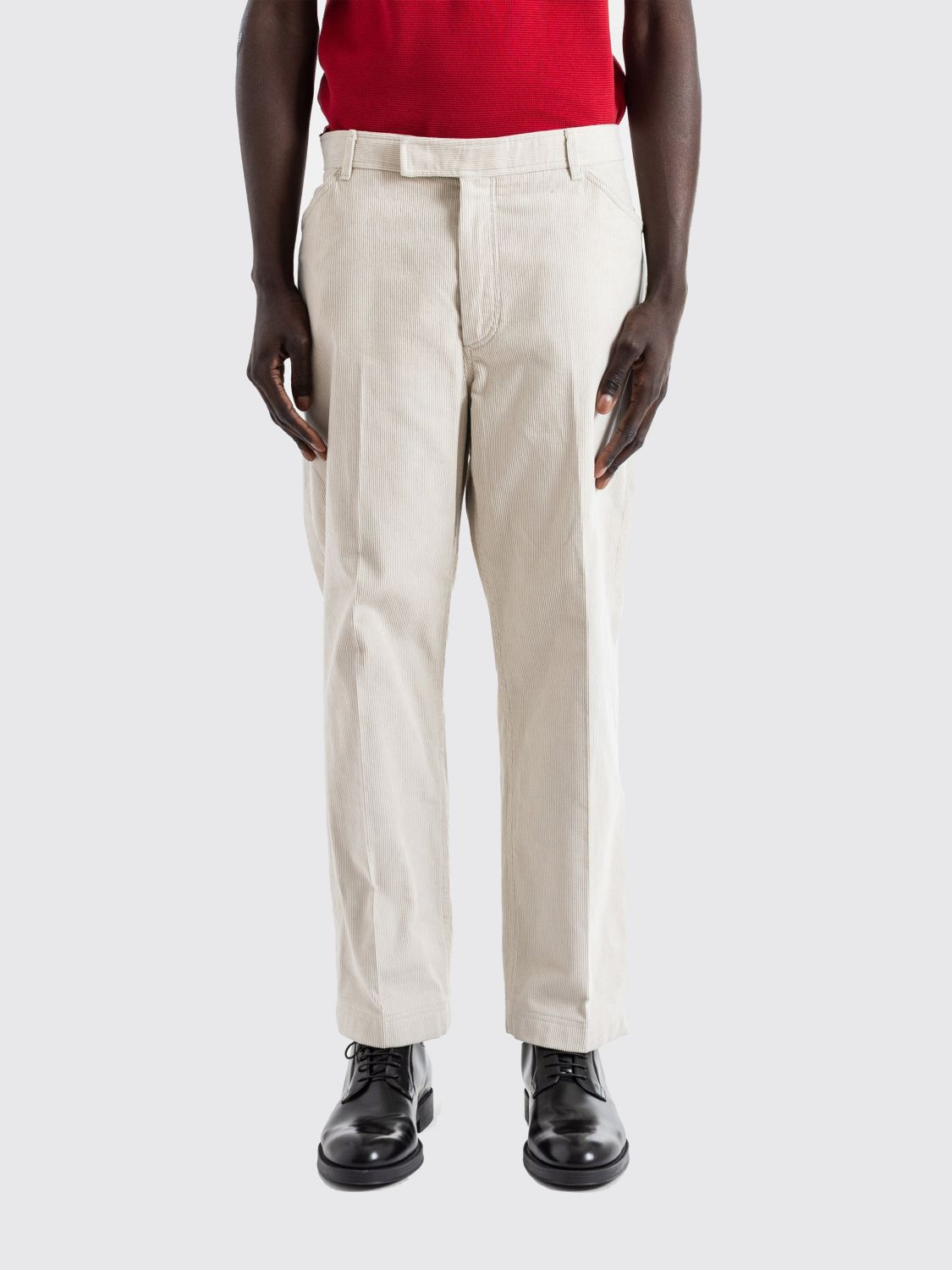 THOM BROWNE PANTS: Thom Browne Cotton Trousers, White - Img 1