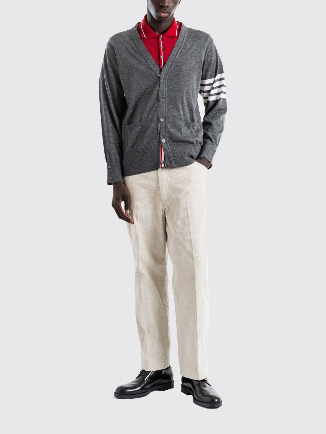 THOM BROWNE PANTS: Thom Browne Cotton Trousers, White - Img 2