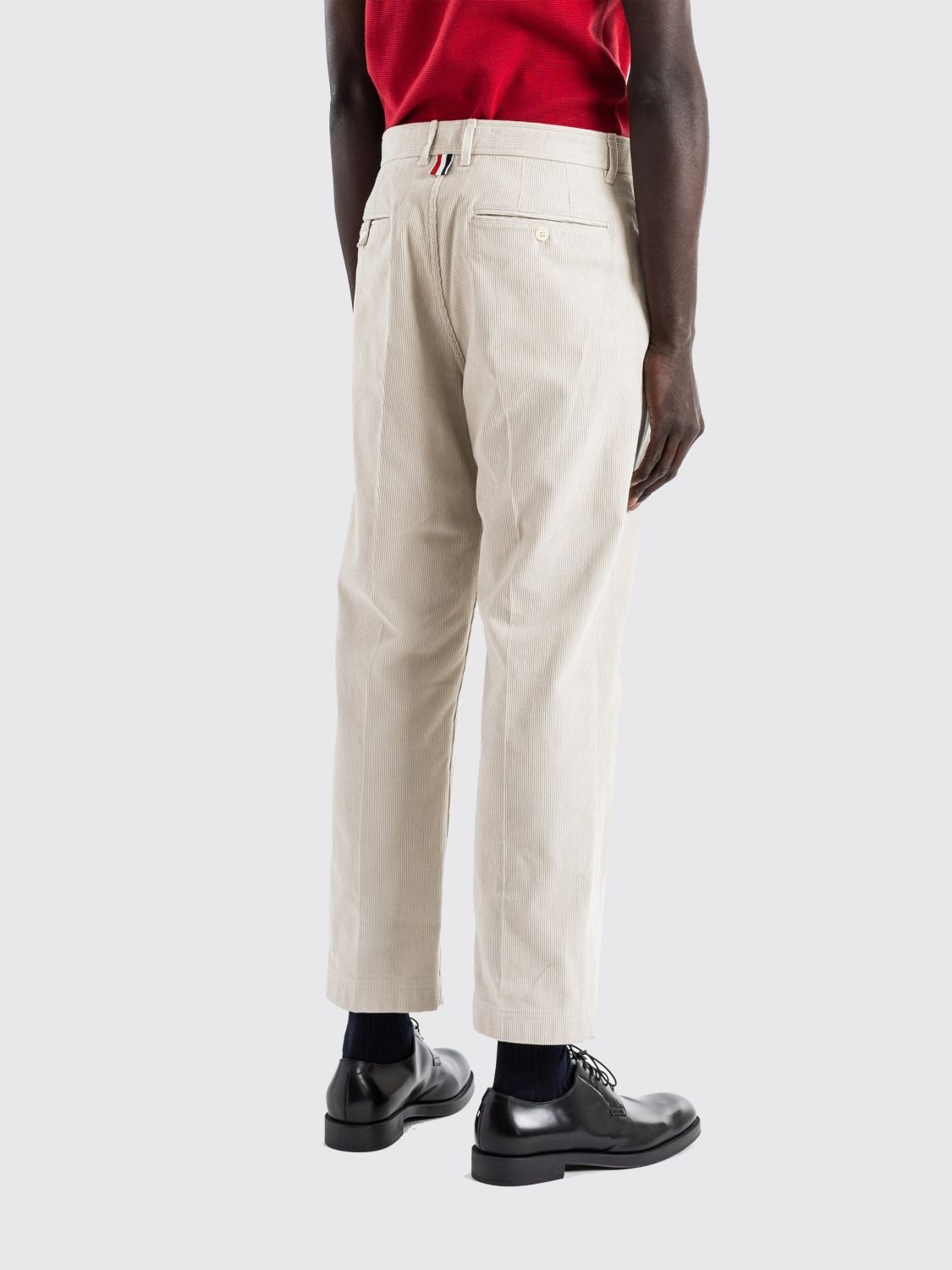 THOM BROWNE PANTS: Thom Browne Cotton Trousers, White - Img 3