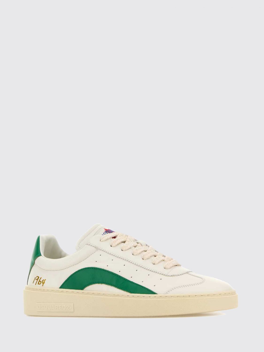 DSQUARED2 SNEAKERS: Rider Leather Sneakers Dsquared2, White 1 - Img 2