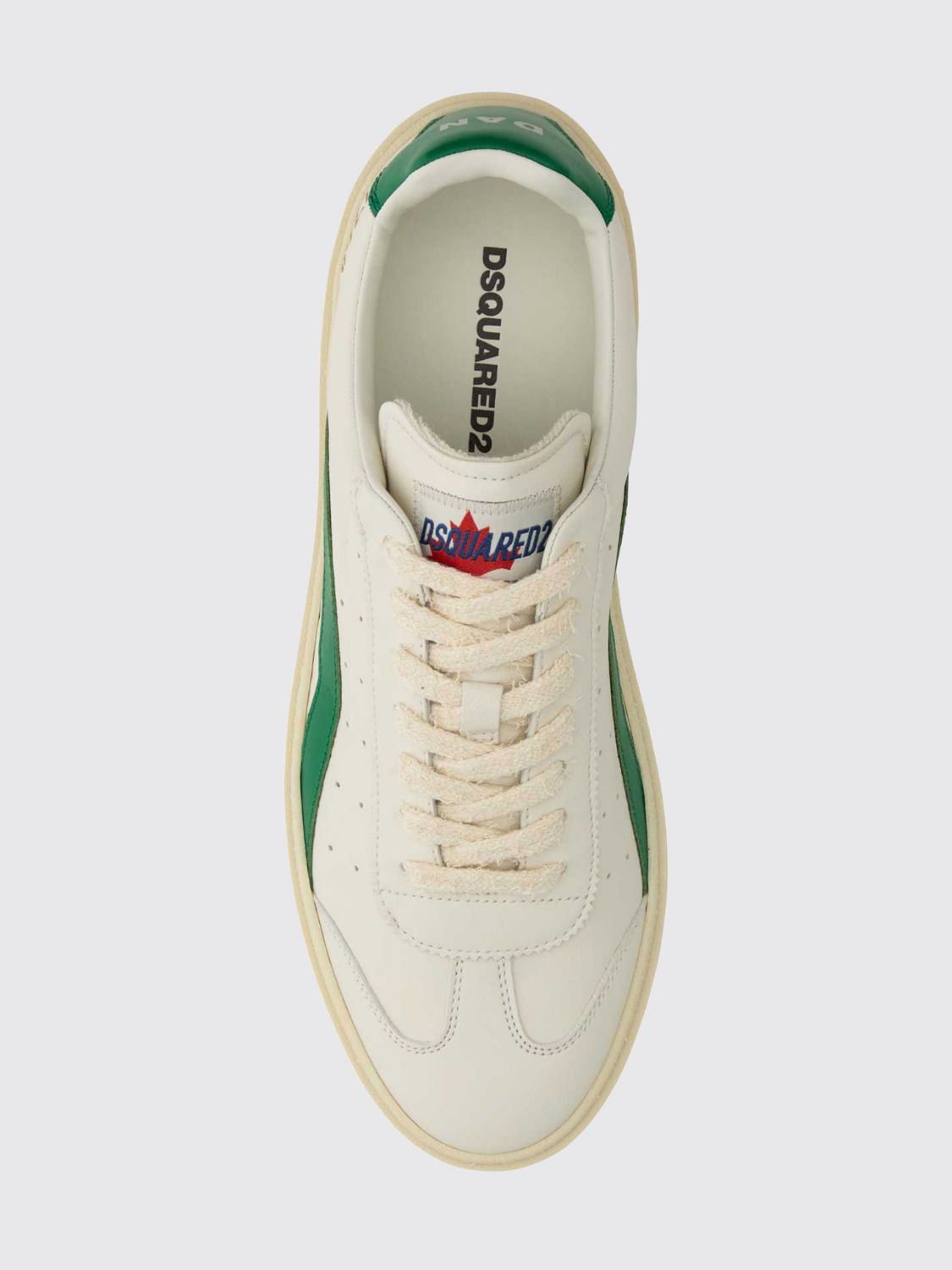 DSQUARED2 SNEAKERS: Rider Leather Sneakers Dsquared2, White 1 - Img 3