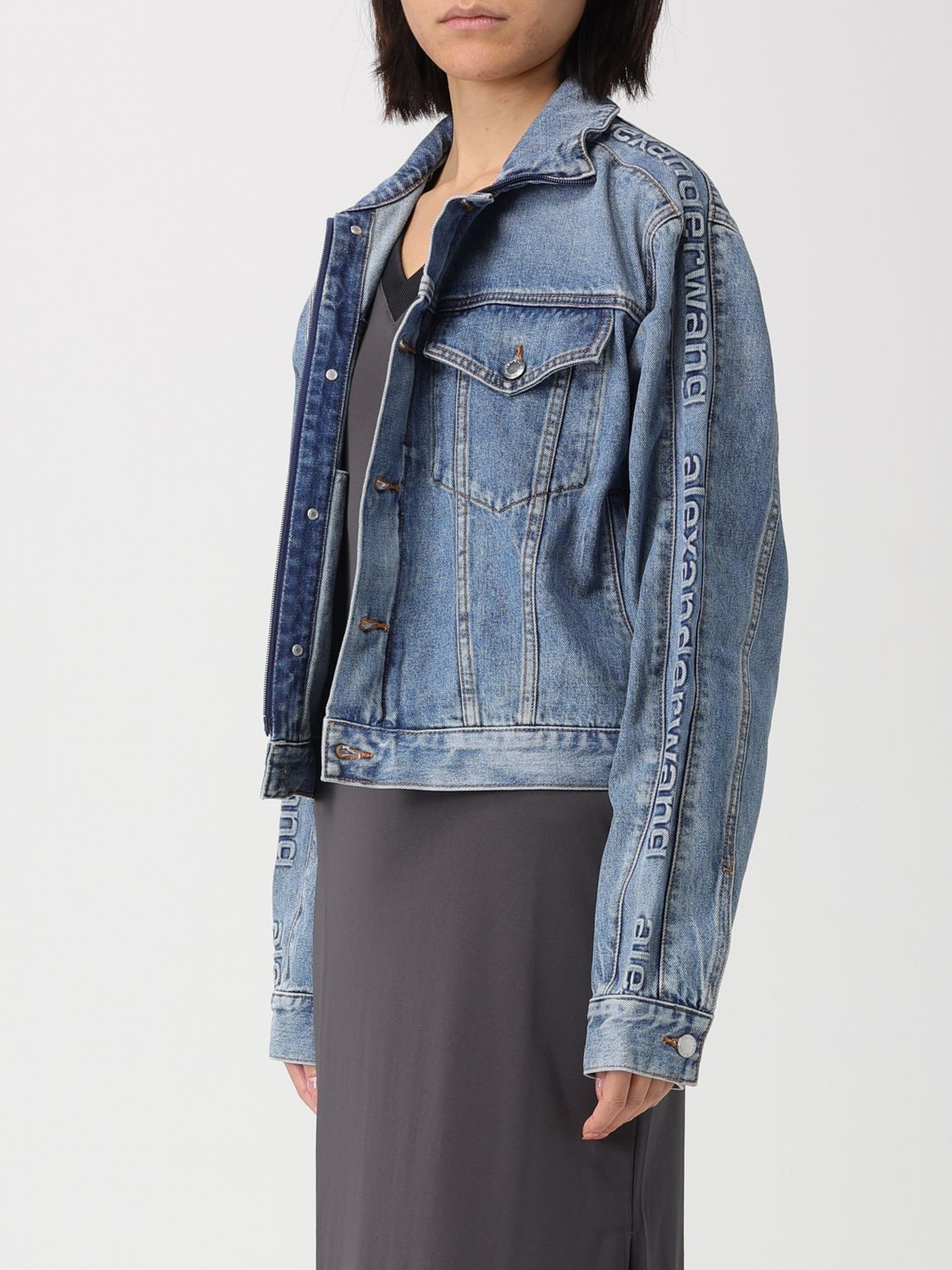 ALEXANDER WANG GIACCA: Giacca donna Alexander Wang, Azzurro - Img 3