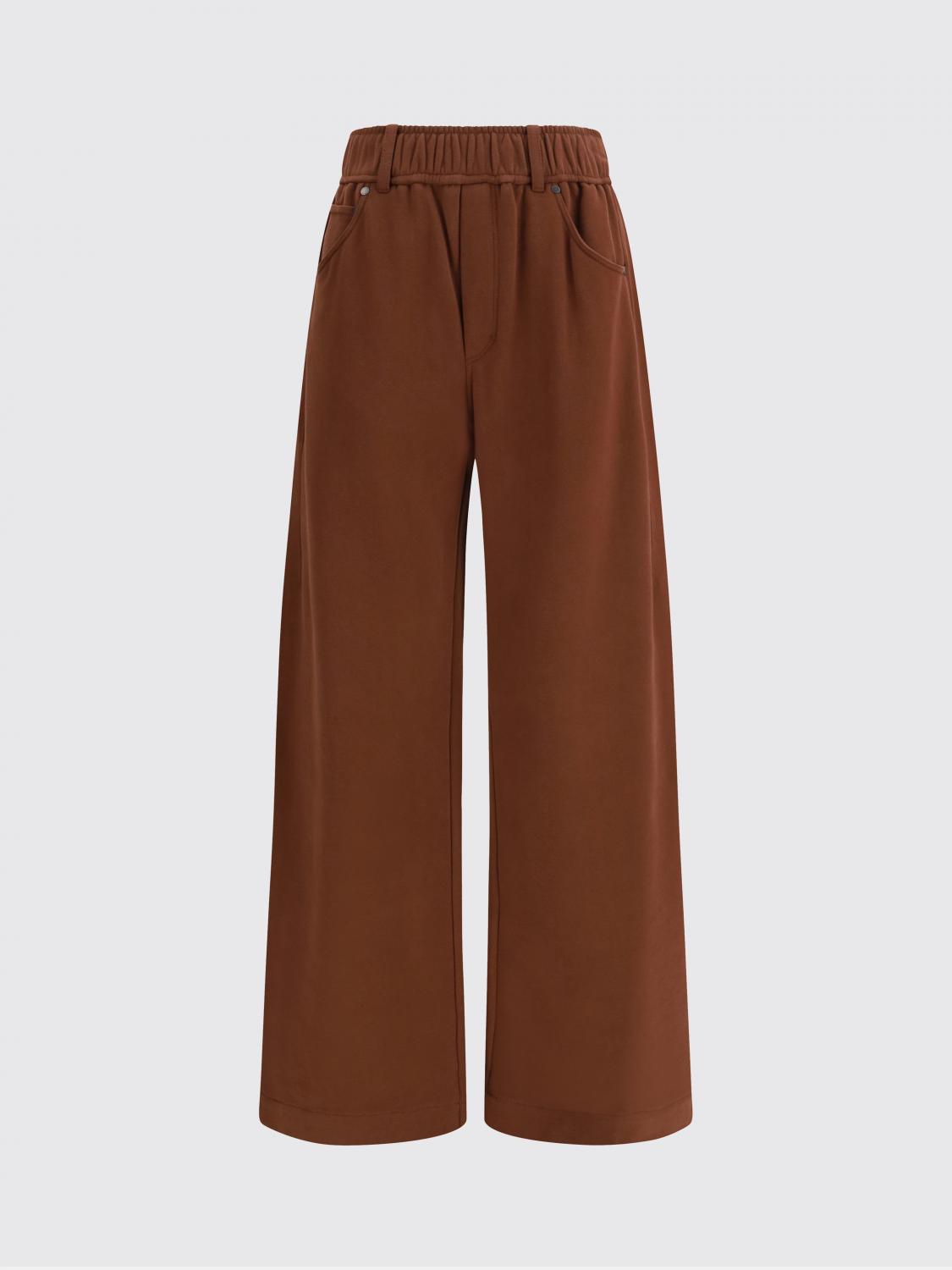 BRUNELLO CUCINELLI PANTALONES: Pantalones de chándal de algodón Brunello Cucinelli, Café - Img 2