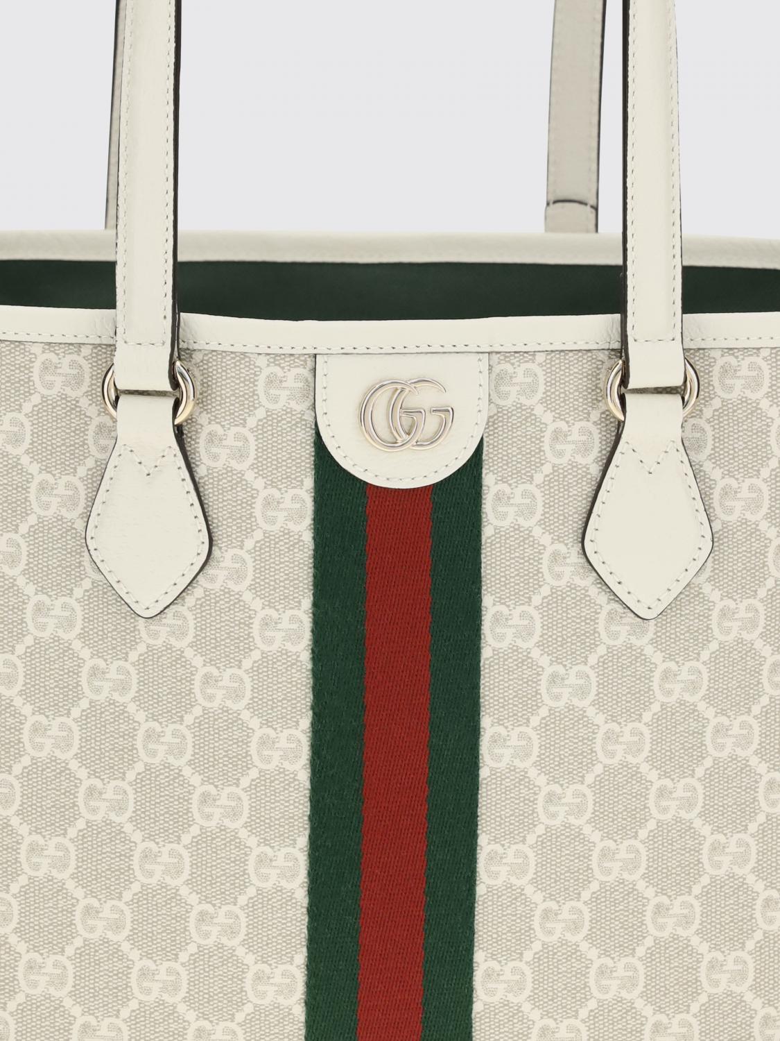GUCCI SAC PORTÉ ÉPAULE: Sac Ophidia Gucci en tissu GG Supreme, Beige - Img 3