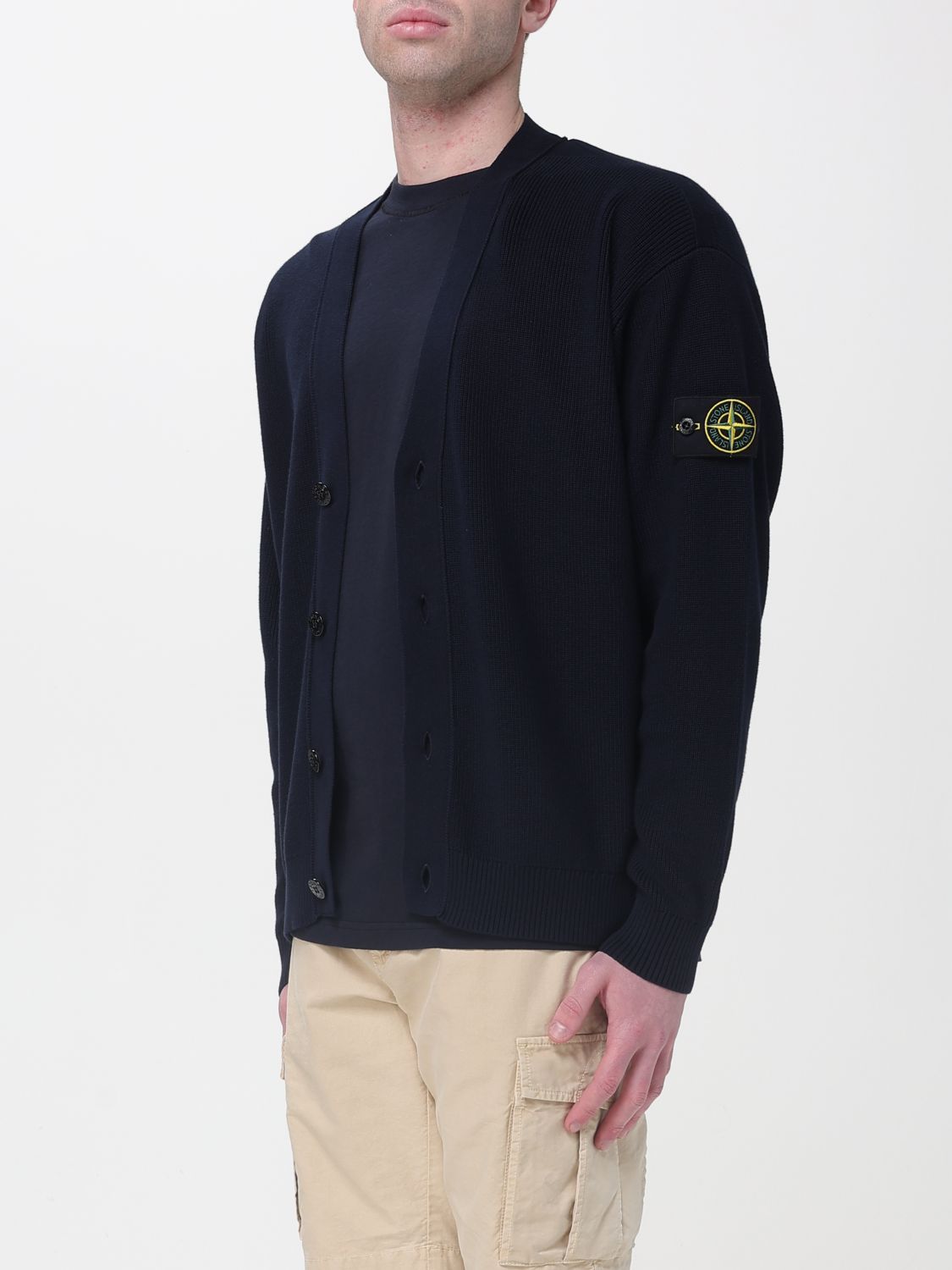 STONE ISLAND SWEATER: Sweater men Stone Island, Blue - Img 3