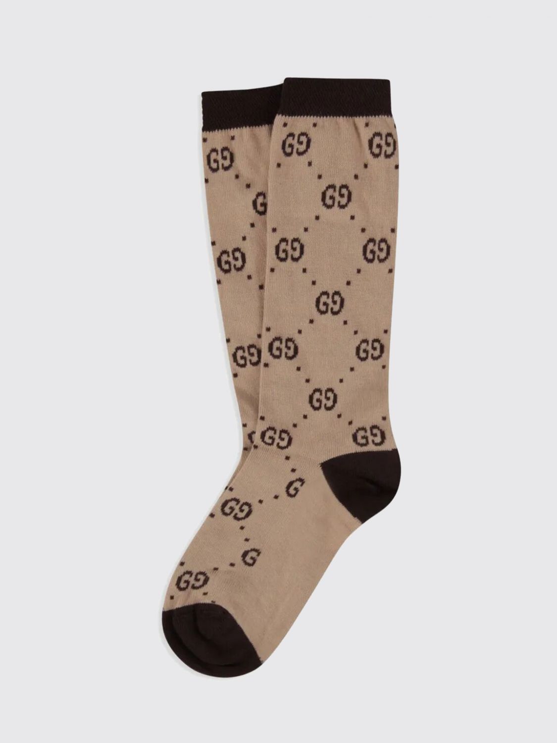 GUCCI SOCKS: Socks kids Gucci, Beige - Img 1