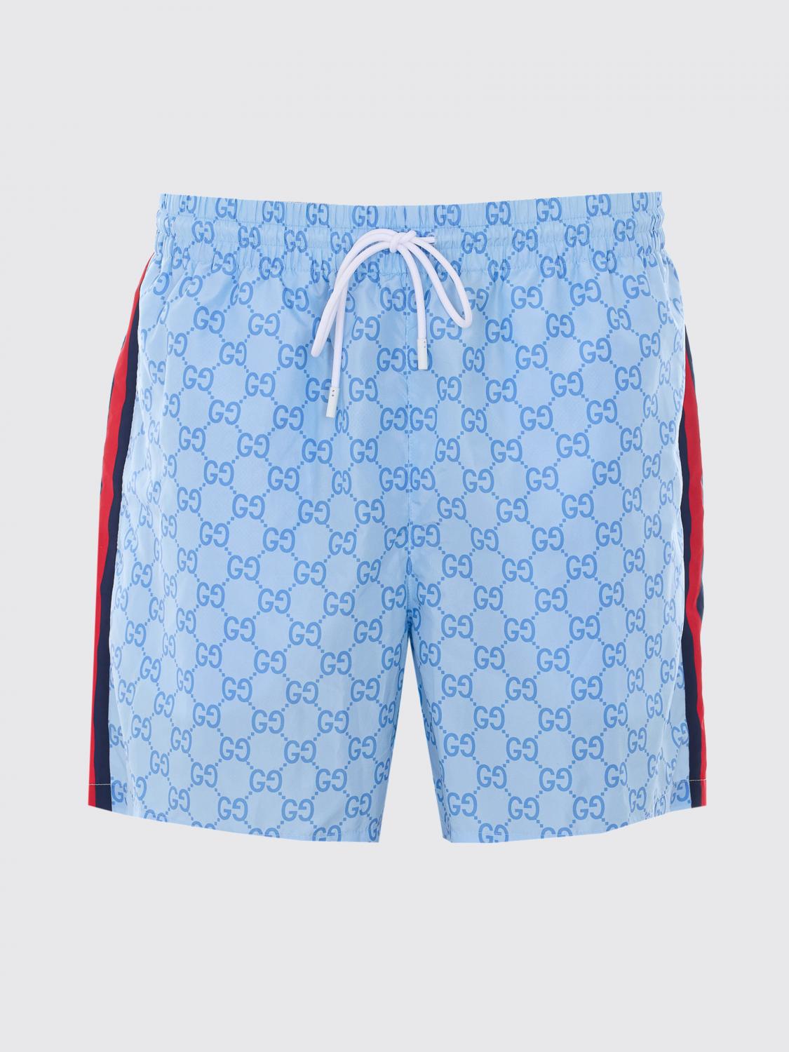 GUCCI BADEMODE: GG Nylon-Badeanzug Gucci, Hellblau - Img 2
