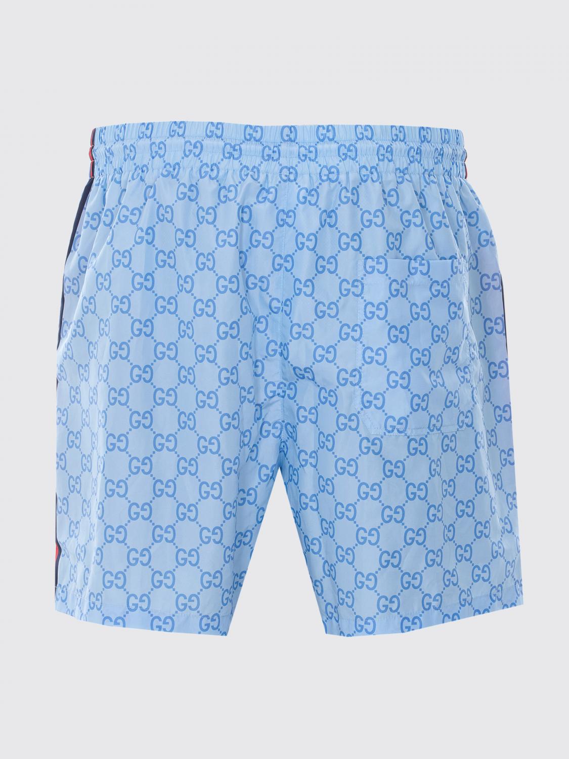 GUCCI BADEMODE: GG Nylon-Badeanzug Gucci, Hellblau - Img 3