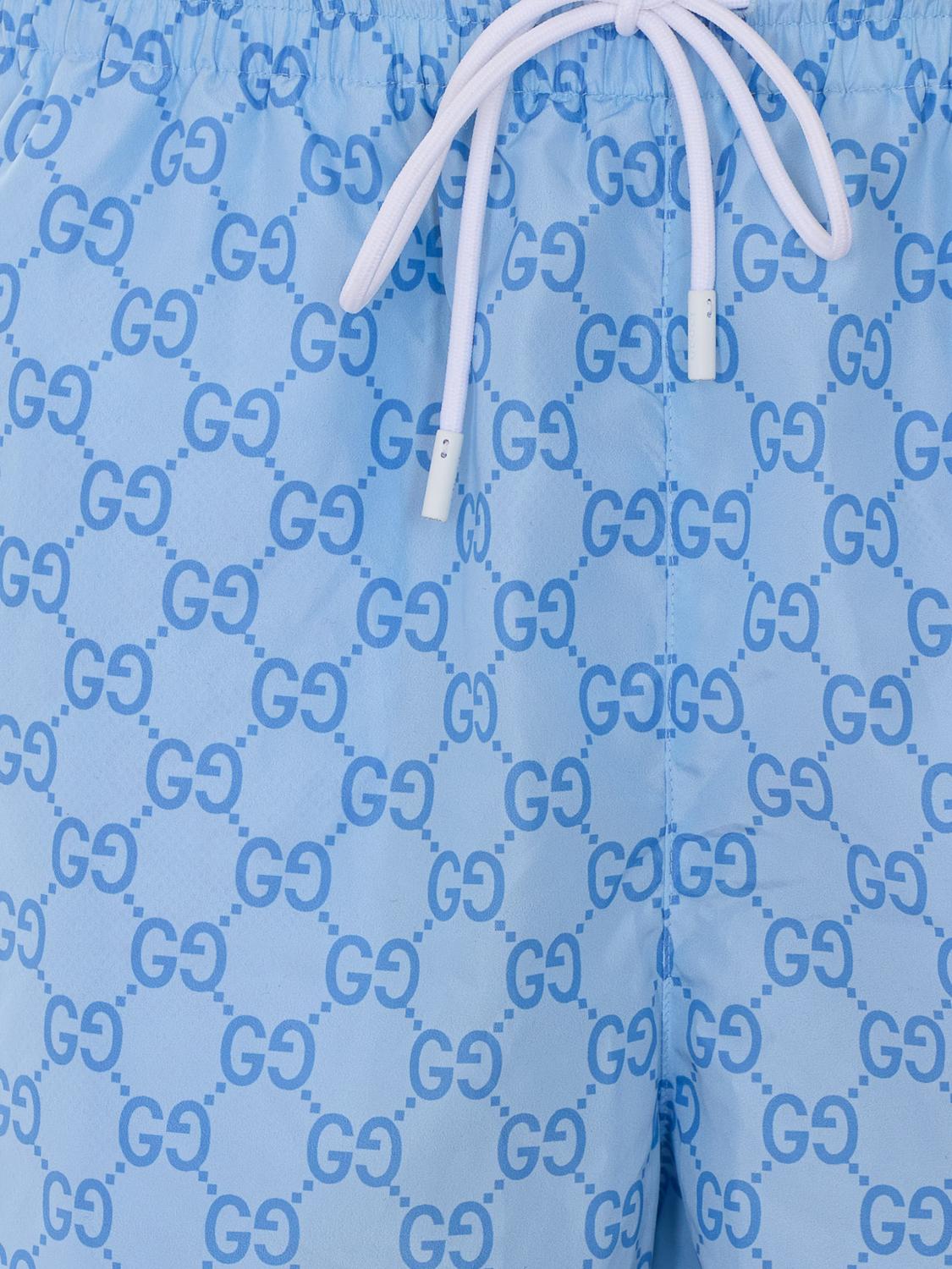 GUCCI BADEMODE: GG Nylon-Badeanzug Gucci, Hellblau - Img 4