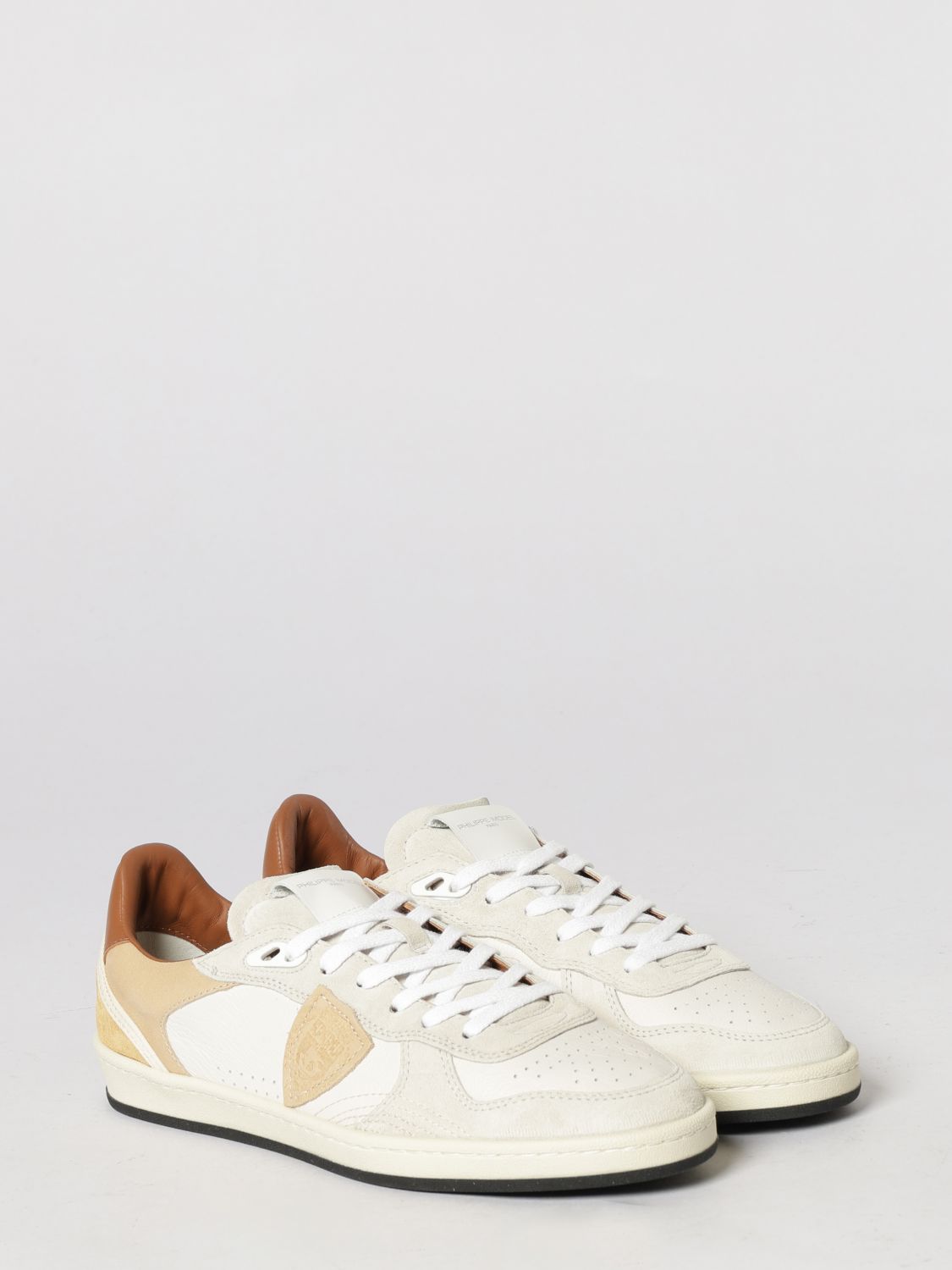 PHILIPPE MODEL SNEAKERS: Pgal Ledersneakers Philippe Model, Beige - Img 2