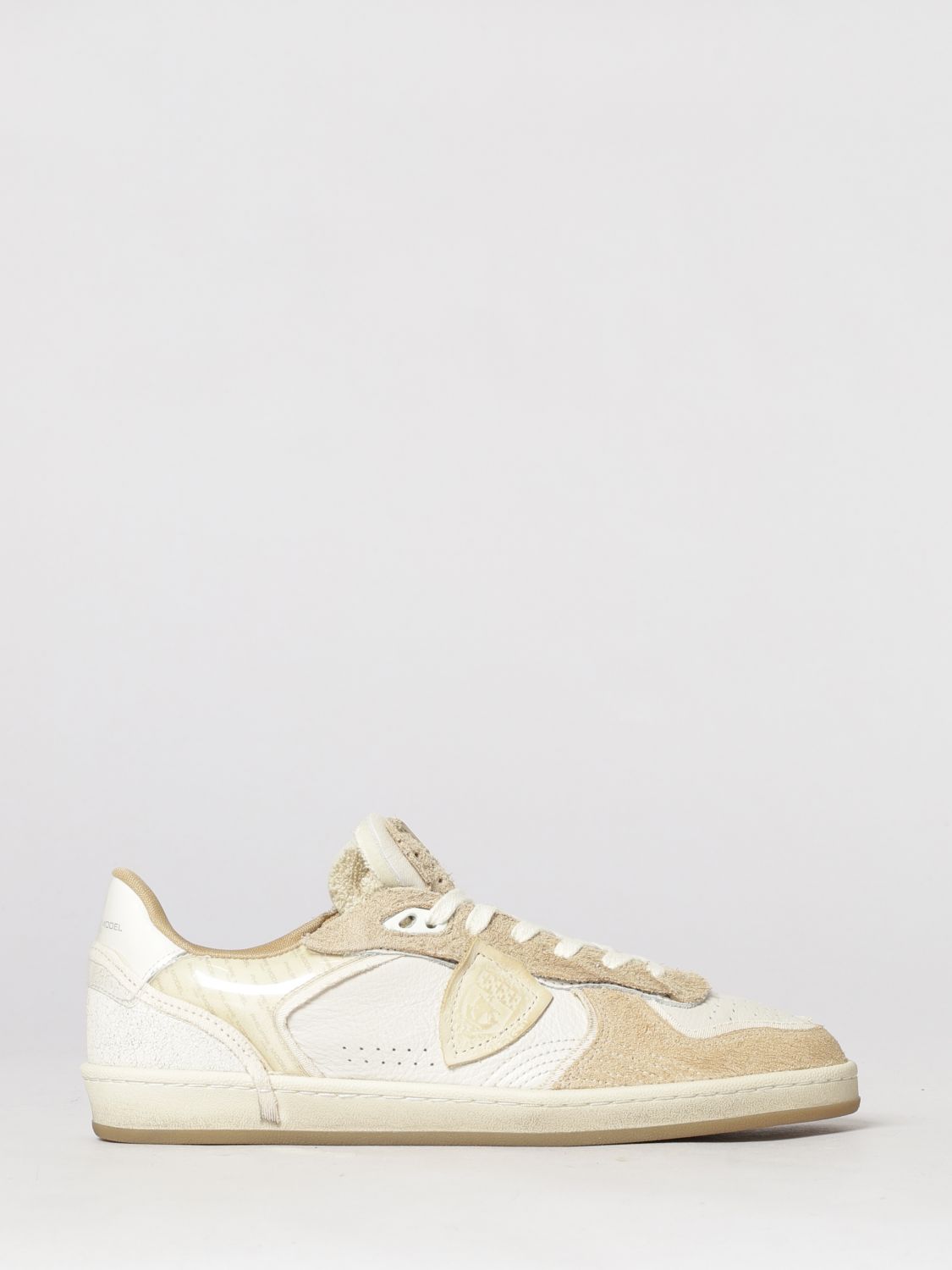 PHILIPPE MODEL SNEAKERS: Pgal Leather Sneakers Philippe Model, Sand - Img 1