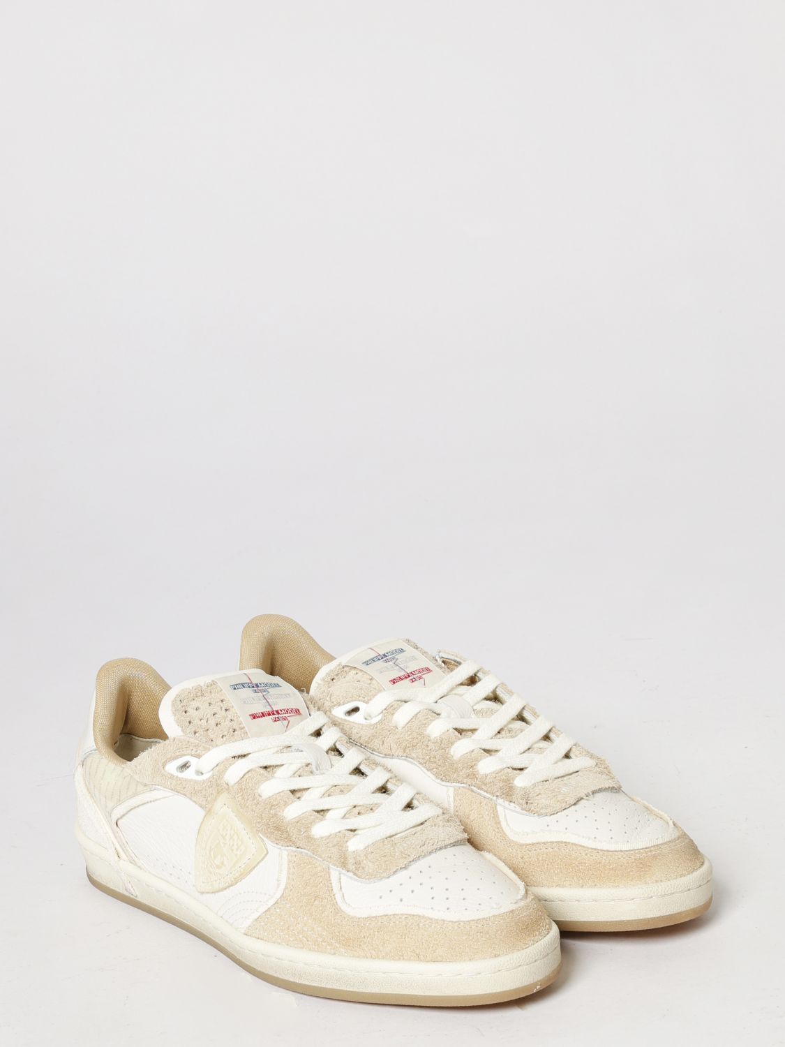 PHILIPPE MODEL SNEAKERS: Pgal Leather Sneakers Philippe Model, Sand - Img 2