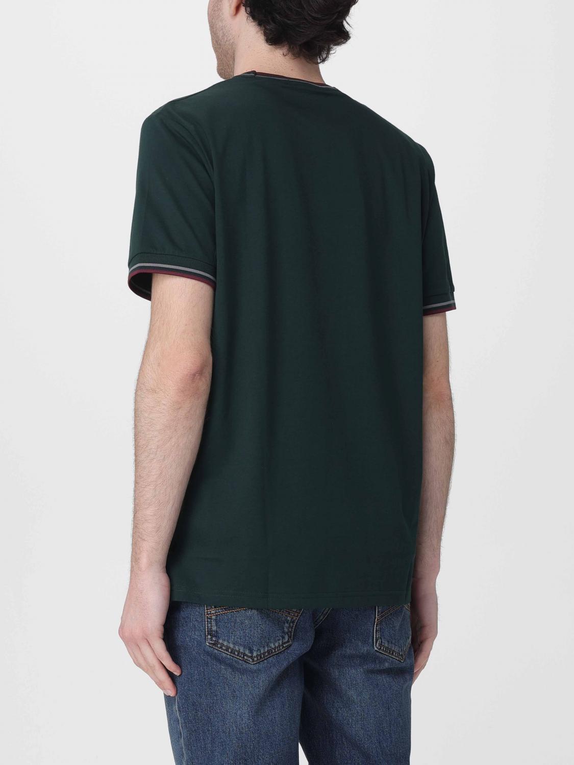 FRED PERRY CAMISETA: Camiseta de algodón Fred Perry con mini logo bordado, Azul Oscuro 2 - Img 2