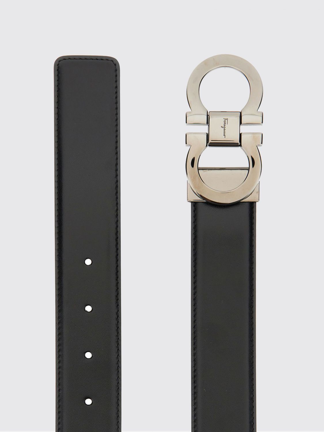 FERRAGAMO BELT: Belt men Ferragamo, Black - Img 3