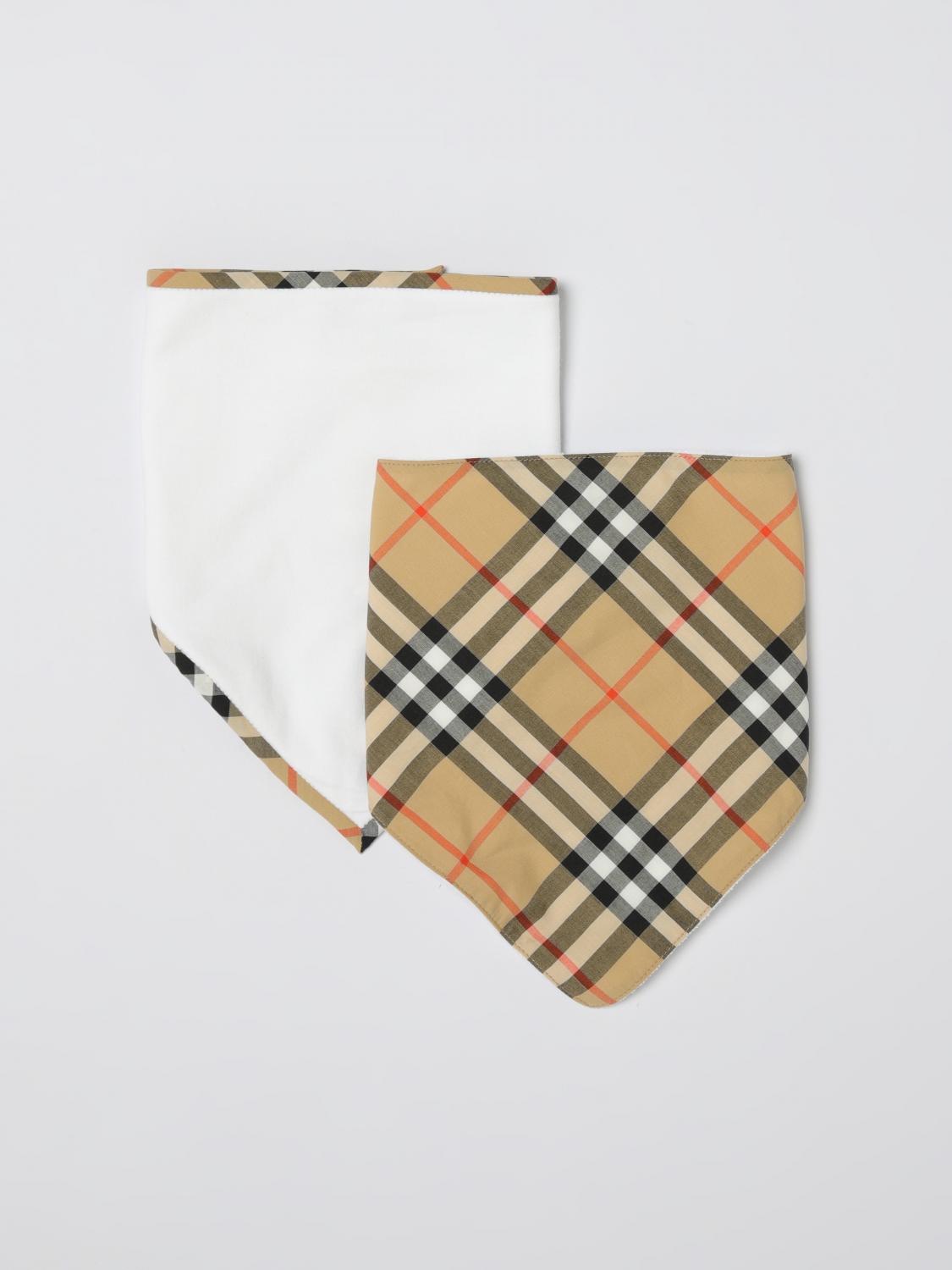 BURBERRY BIB: Bib kids Burberry, White - Img 1