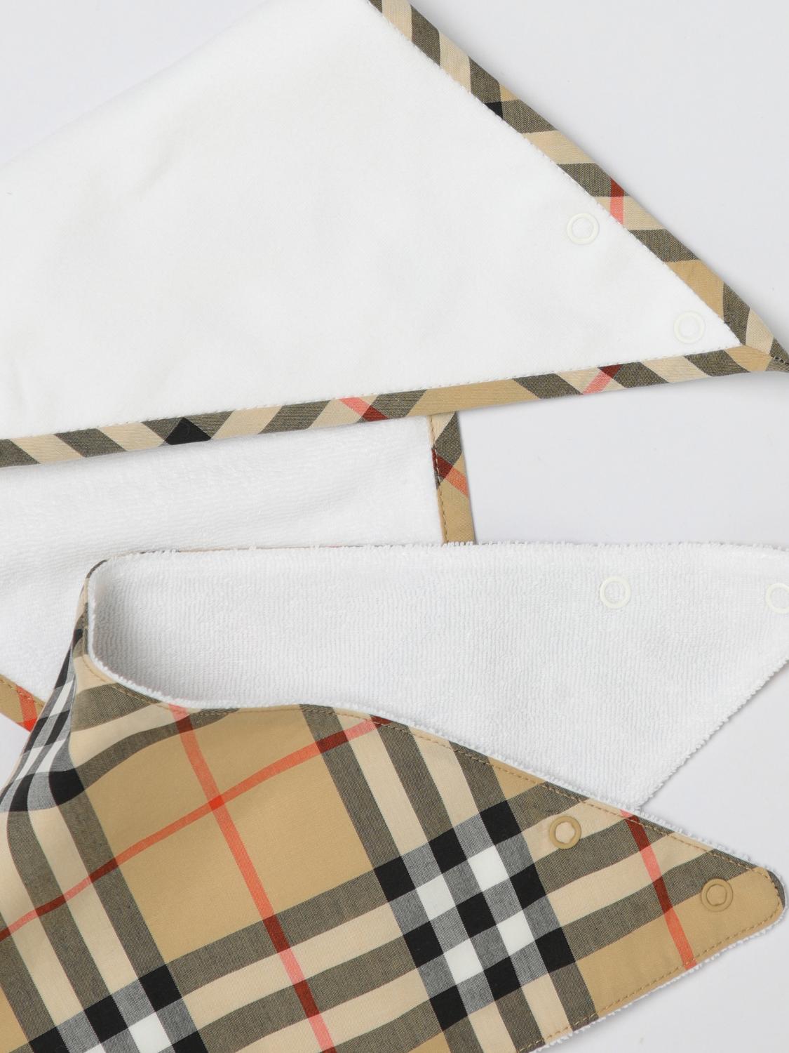 BURBERRY BIB: Bib kids Burberry, White - Img 2