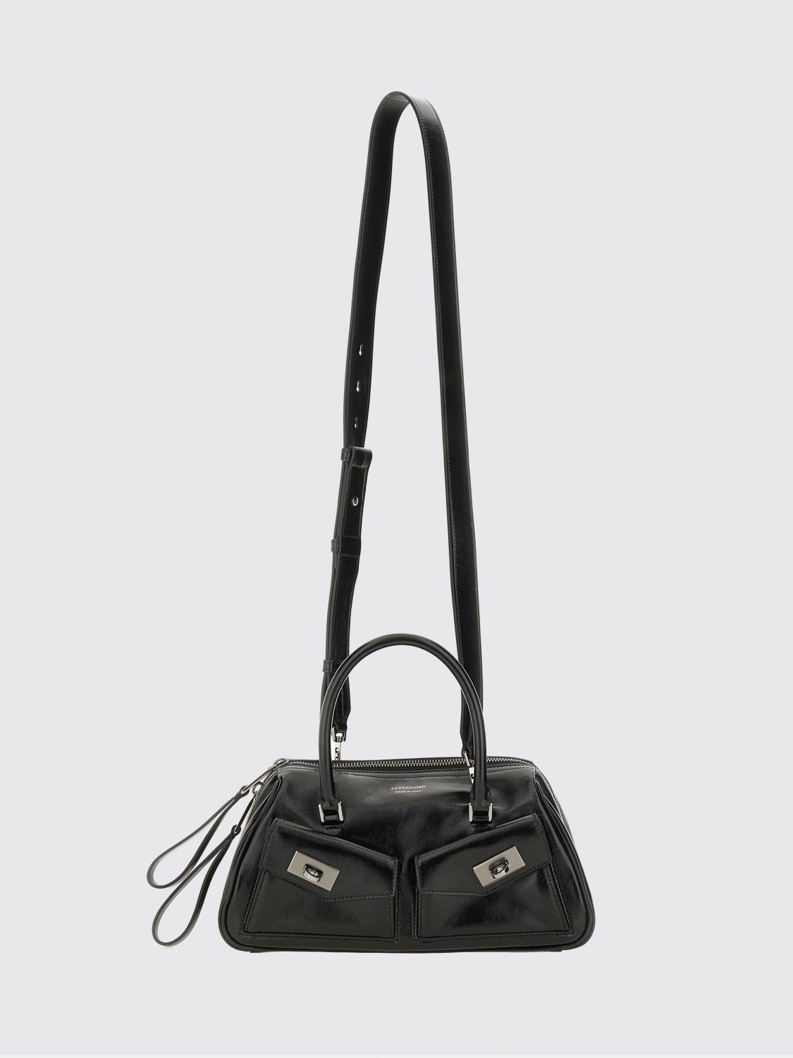 FERRAGAMO BORSA A TRACOLLA: Borsa a tracolla donna Ferragamo, Nero - Img 4