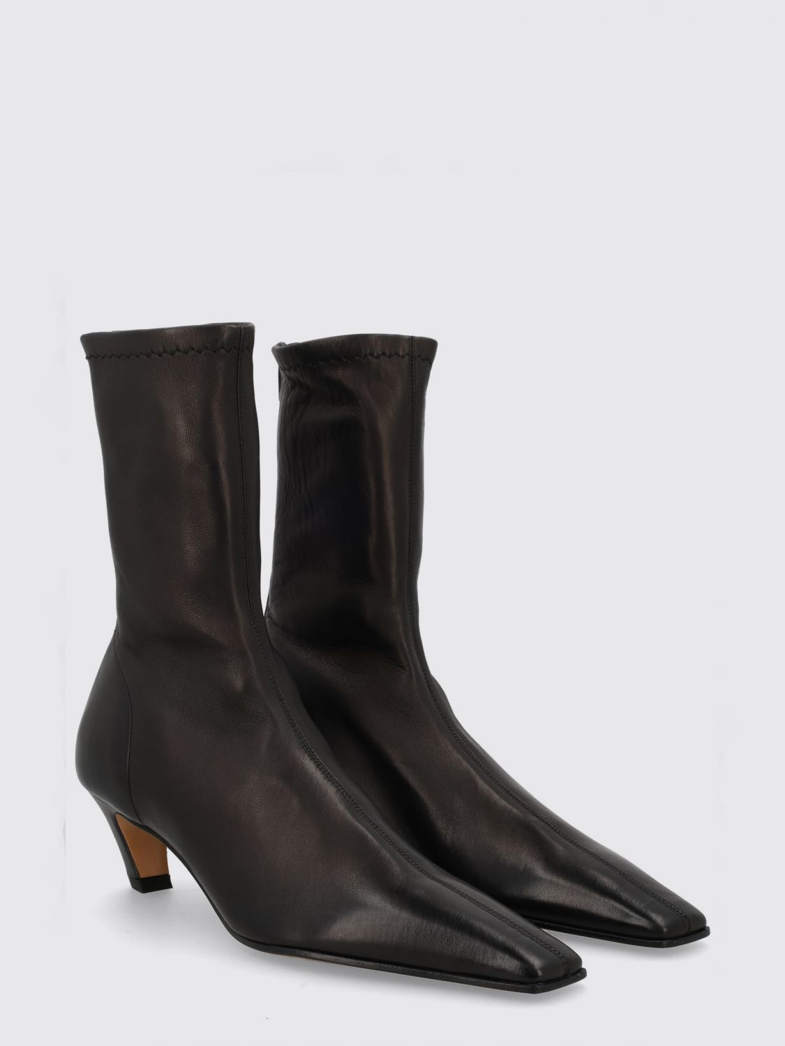 KHAITE BOTAS: Botines Arizona Khaite de napa, Negro - Img 2
