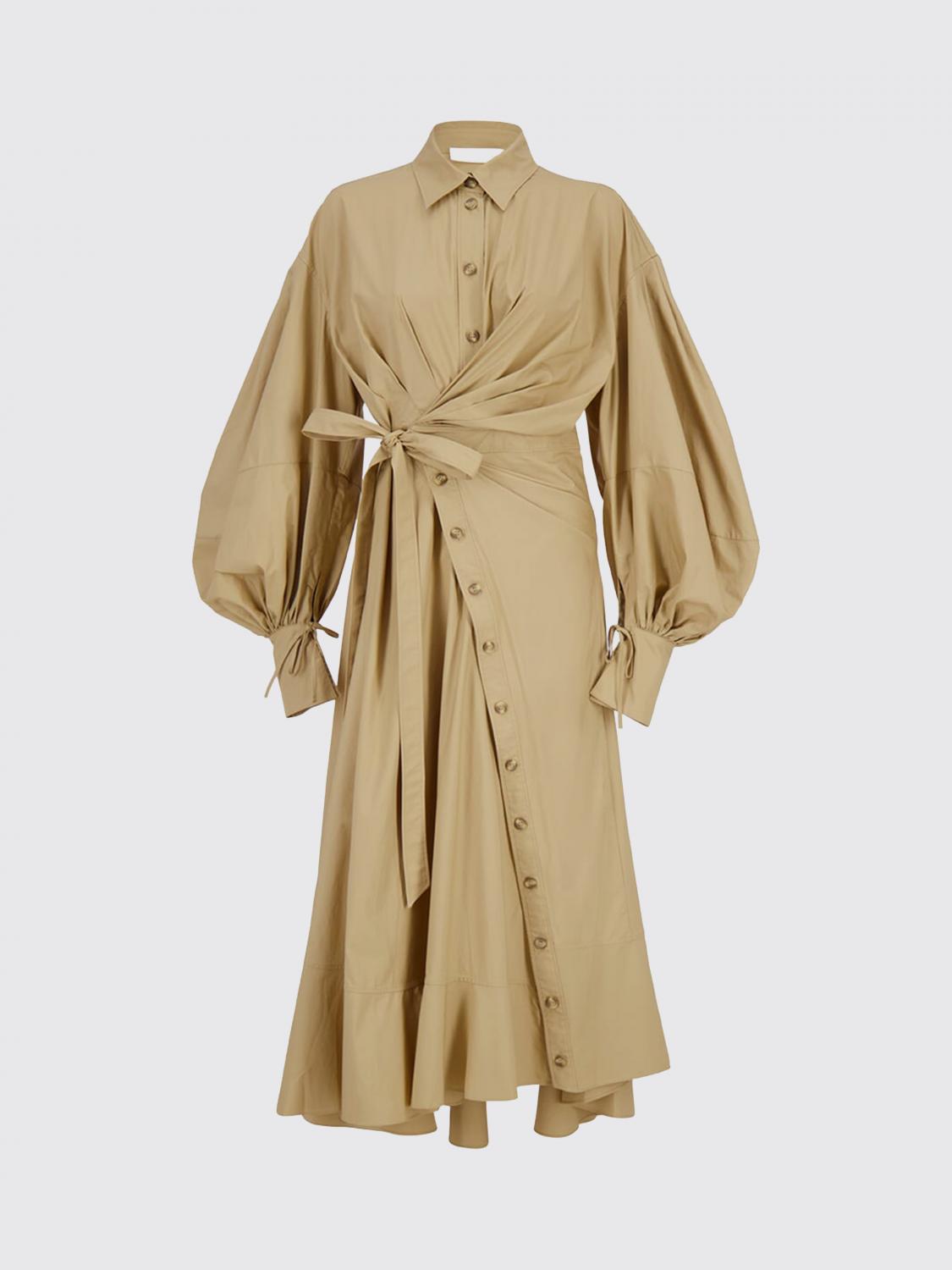 ZIMMERMANN VESTIDO: Vestido camisero Zimmermann de algodón, Oliva - Img 2