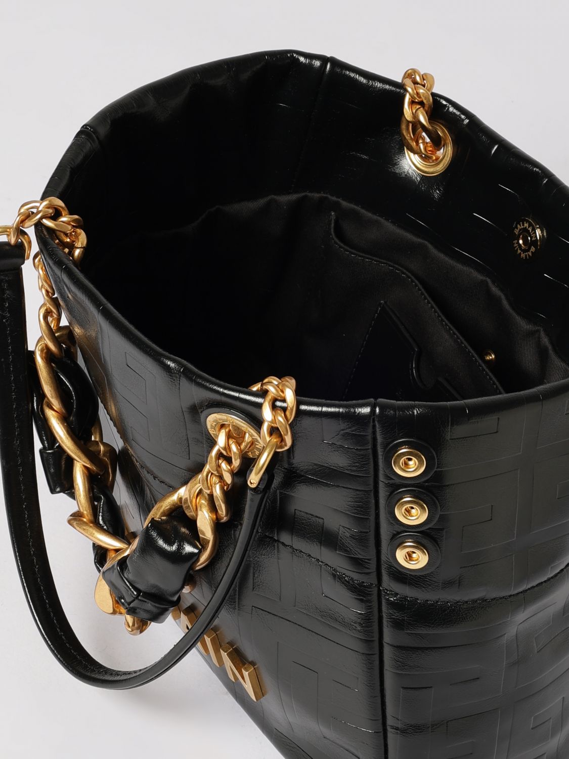 BALMAIN BORSA A SPALLA: Borsa a spalla donna Balmain, Nero - Img 5