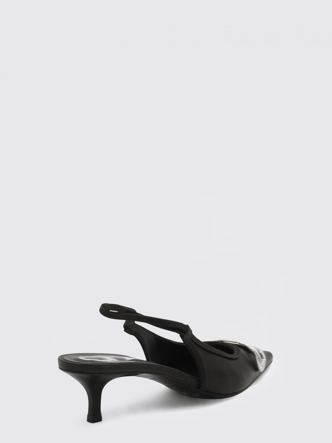 DIESEL DÉCOLLETÉ: Slingback D-Venus Diesel in pelle , Nero - Img 3