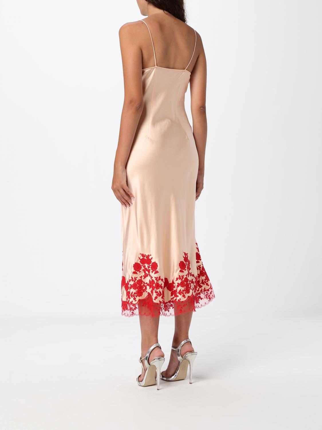 ERMANNO SCERVINO ABITO: Abito in raso e pizzo Ermanno Scervino, Rosa - Img 2