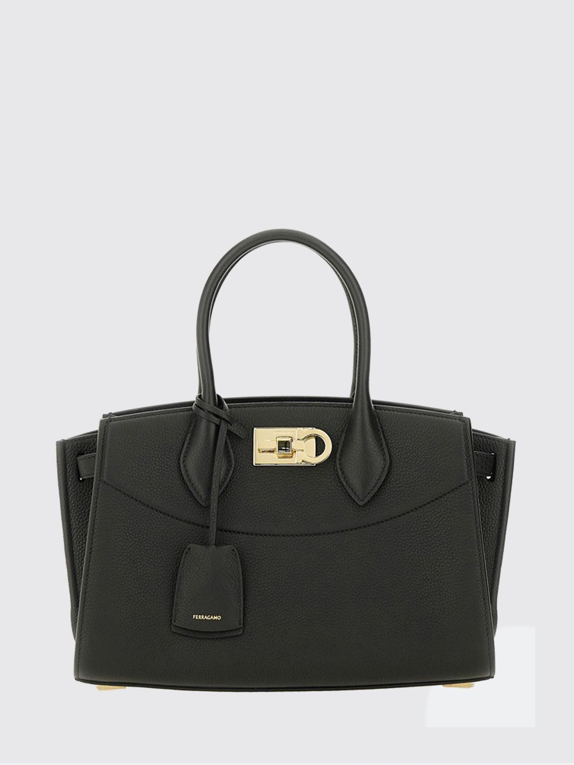 FERRAGAMO BORSA A SPALLA: Borsa a spalla donna Ferragamo, Nero - Img 1