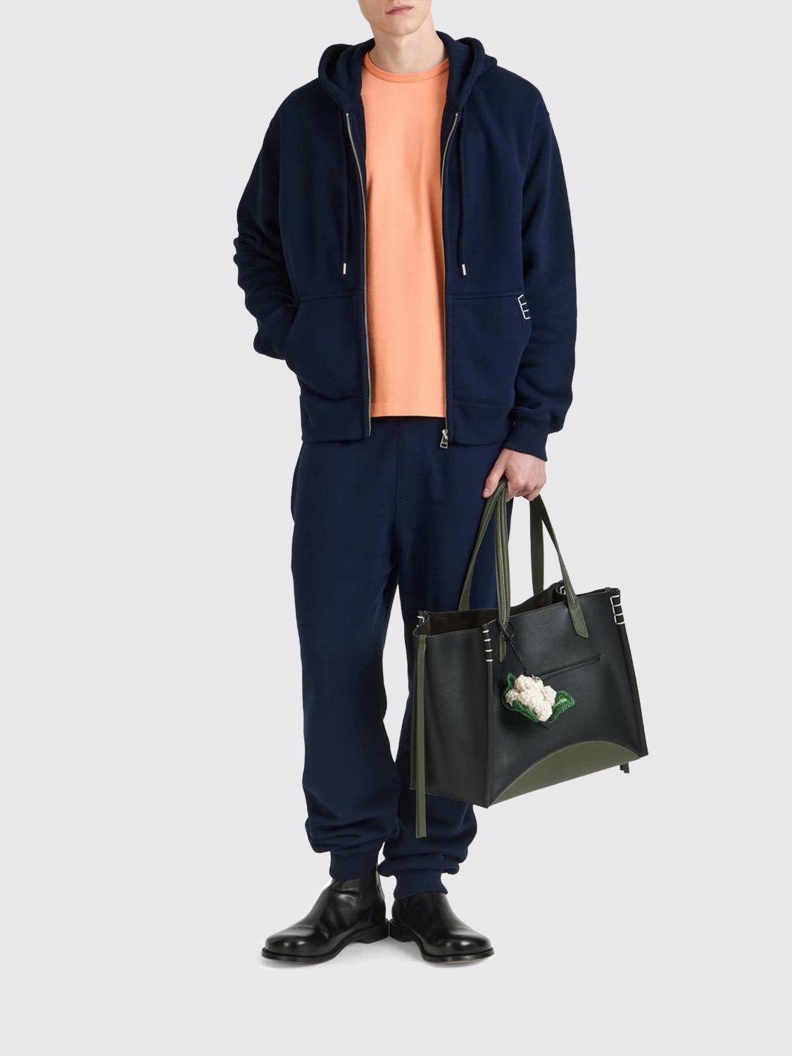JW ANDERSON SUDADERA: Sudadera con capucha de algodón Jw Anderson, Azul Oscuro - Img 2