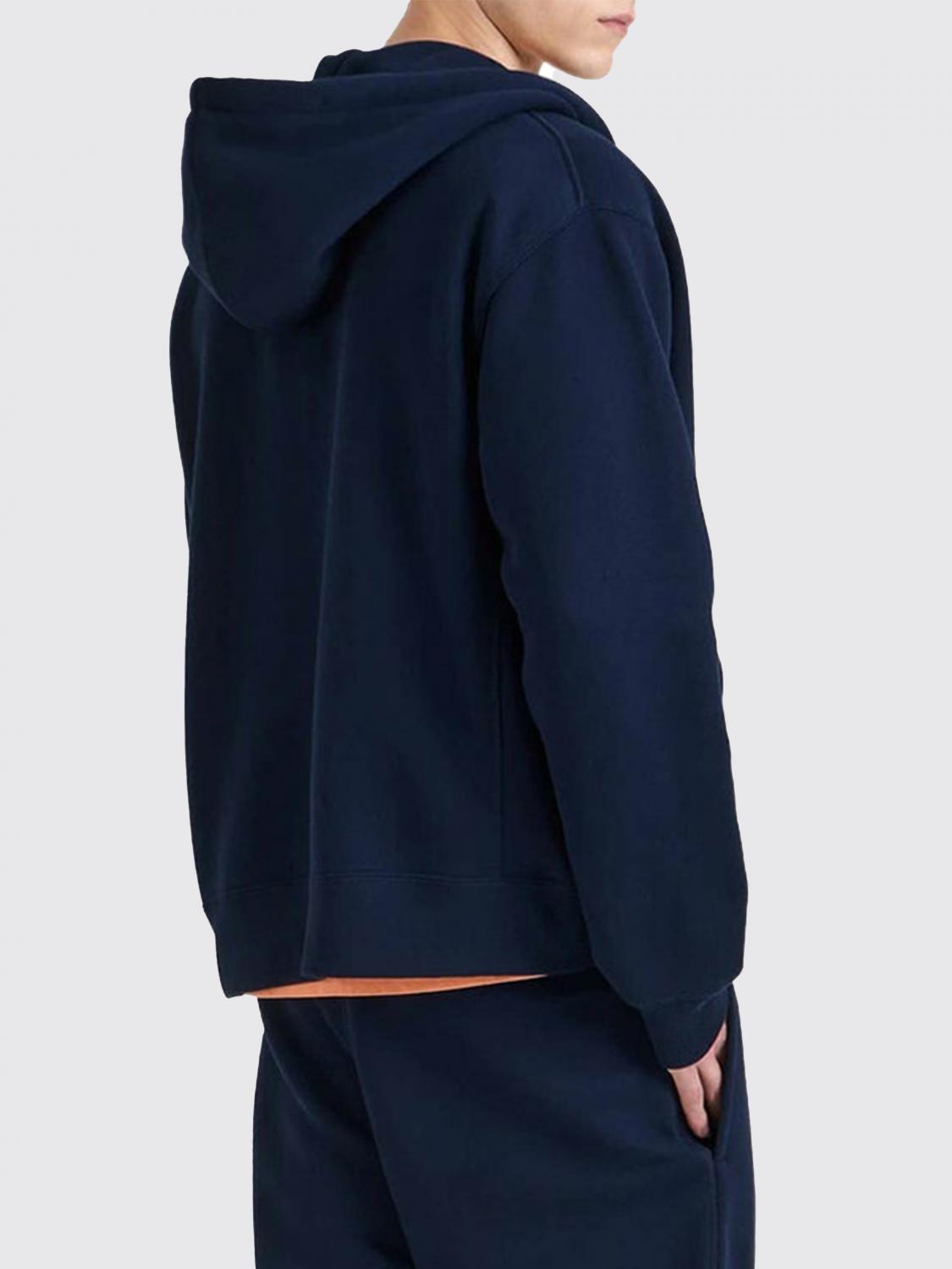 JW ANDERSON SUDADERA: Sudadera con capucha de algodón Jw Anderson, Azul Oscuro - Img 3