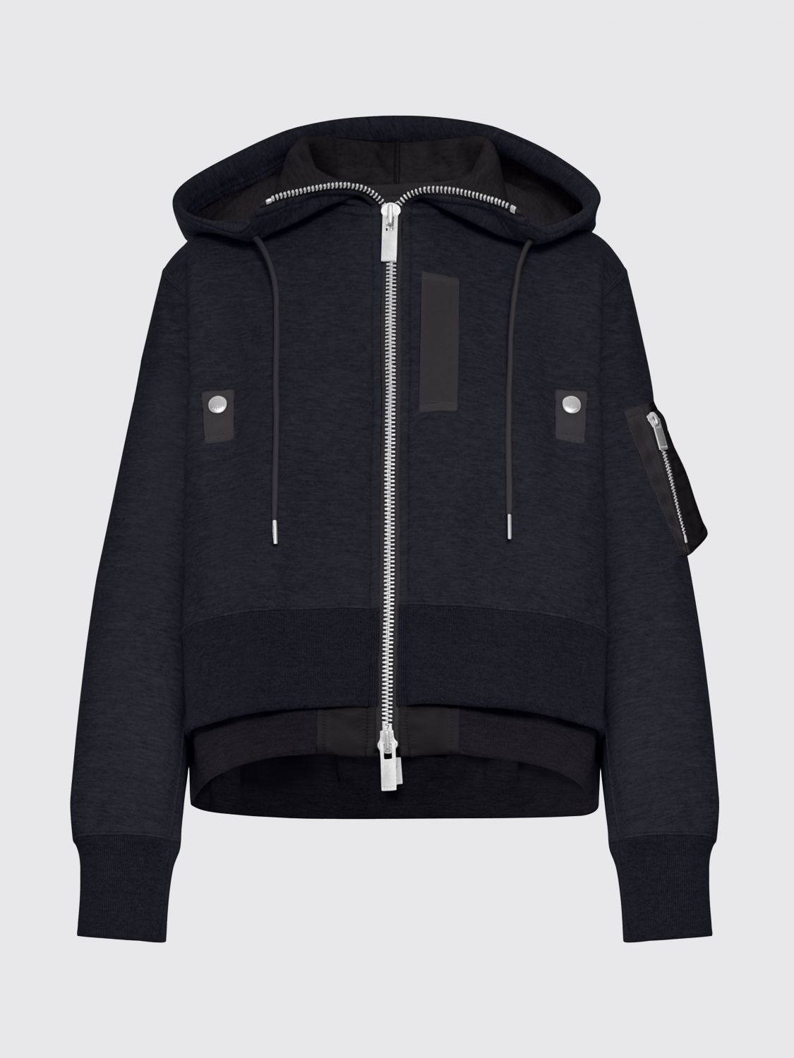 SACAI FELPA: Felpa donna Sacai, Nero - Img 2