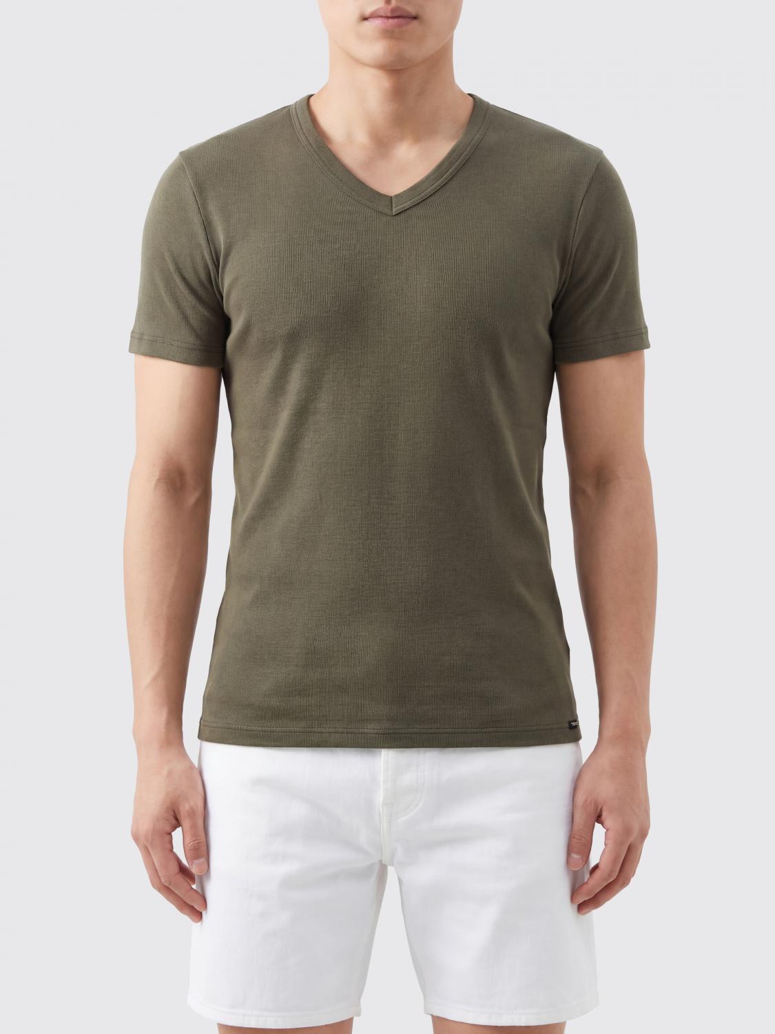 TOM FORD T-SHIRT: T-shirt Tom Ford in cotone , Militare - Img 1