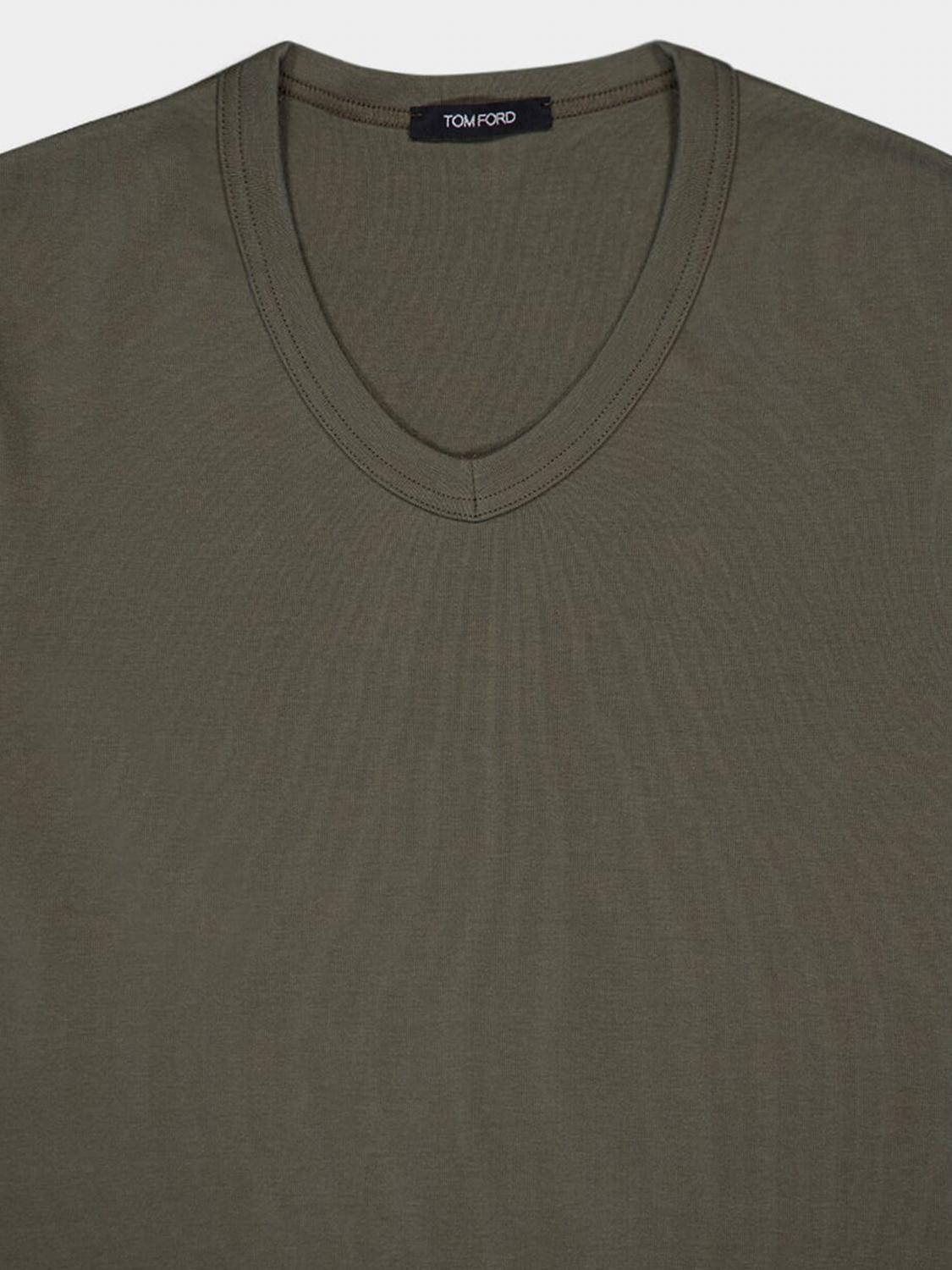 TOM FORD T-SHIRT: T-shirt Tom Ford in cotone , Militare - Img 4
