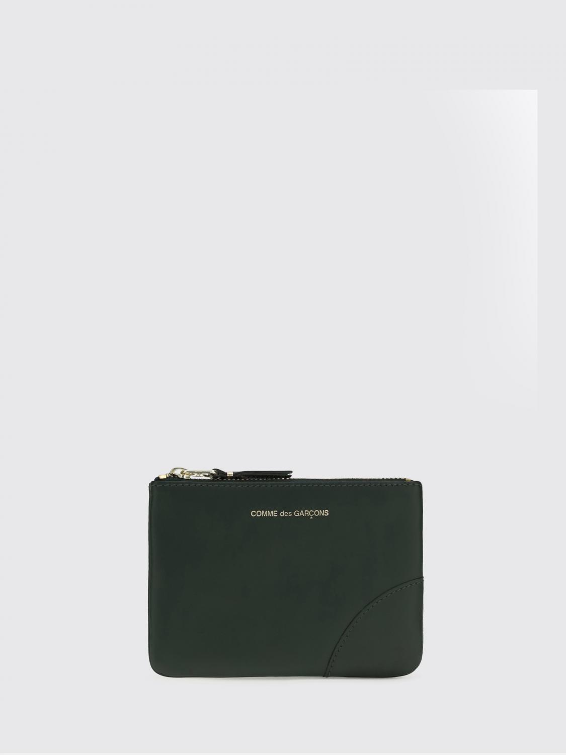 COMME DES GARÇONS WALLET: Leather Coin Purse Comme Des GarÇons, Bottle Green - Img 1
