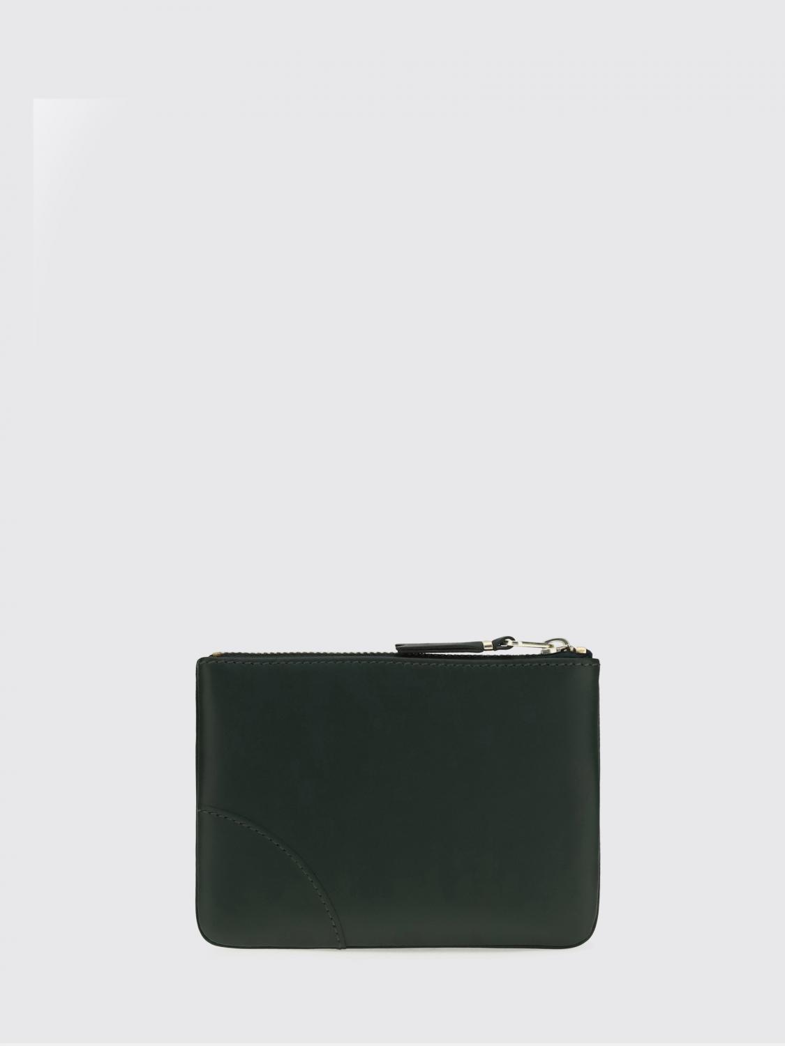 COMME DES GARÇONS WALLET: Leather Coin Purse Comme Des GarÇons, Bottle Green - Img 2